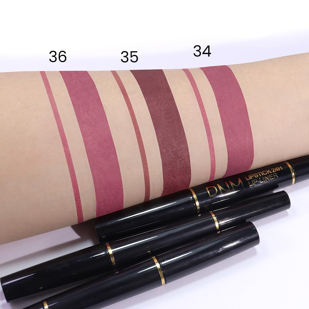 evpct 1Pcs Chocolate Matte Lip Liner and Lipstick for Women, Rose Magic Lipstick Lip Stain 24 Hours Original Lip Liner Makeup Stain Long Lasting Waterproof Smudge Proof labial Lip Pencil 35#