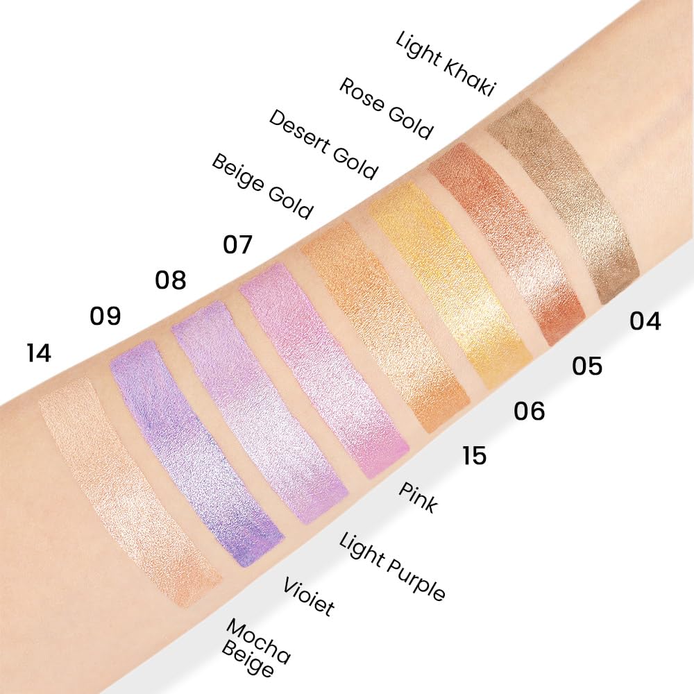 evpct 4Pcs Cream Eyeshadow Pencil Bulk Stick Set for Eyes Waterproof Pink Light Purple Violet Mocha Beige Shimmer Metallic Eyeshadow Crayon Stick sombras en crema para ojos