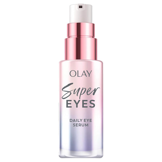 Olay Super Eye Serum - Vitamin C, Caffeine, Niacinamide, Amino Peptide, Aloe Vera - Brightens Dark Circles, Anti-Wrinkle, Anti-Aging, Brightening, Smooths Fine Lines, Firming, Hydrating, 0.45 Oz