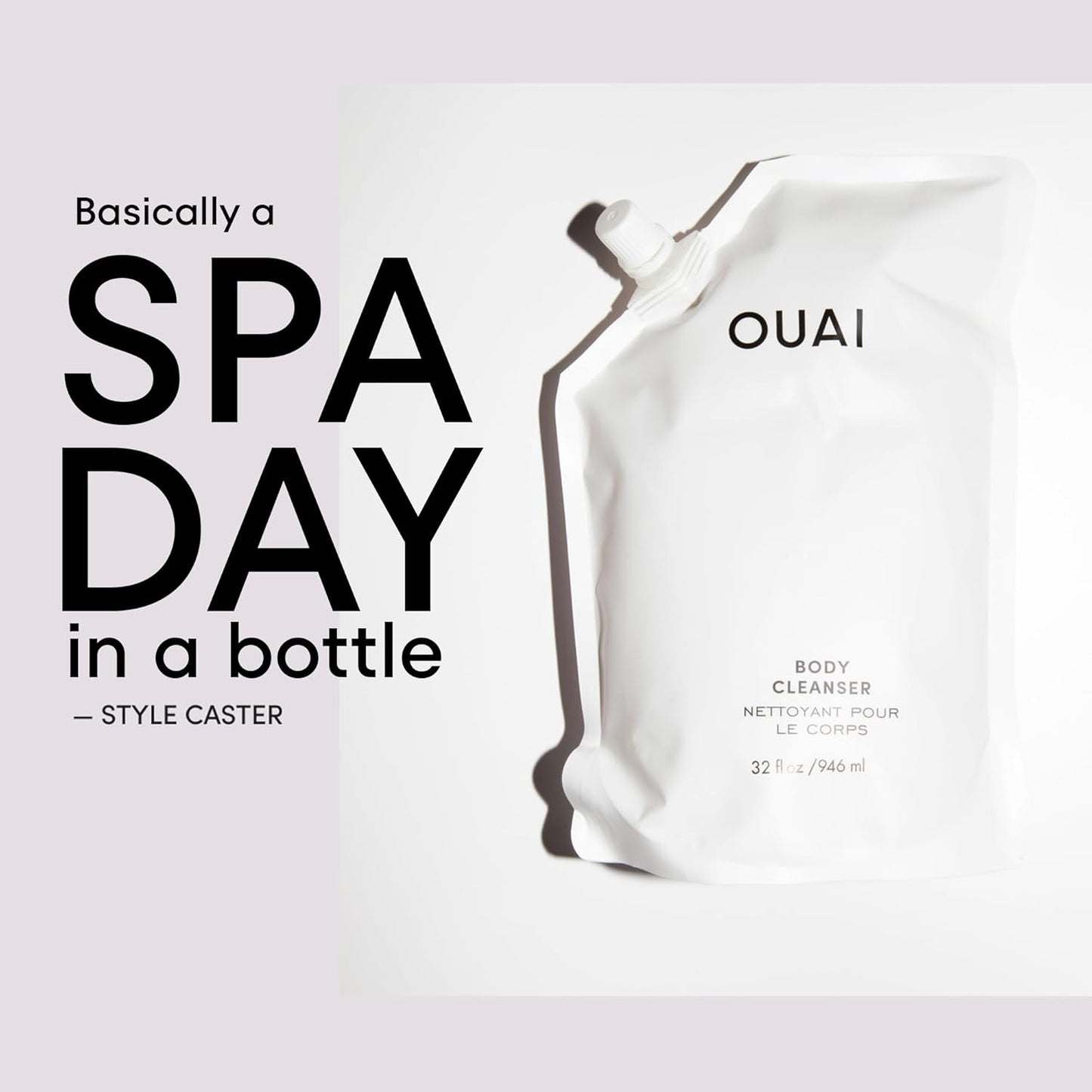 OUAI Body Cleanser Refill, Dean Street - Foaming Body Wash with Jojoba Oil and Rosehip Oil to Hydrate, Nurture, Balance, Soften Skin - Paraben, Phthalate and Sulfate Free Skin Care Products (32 Fl Oz)