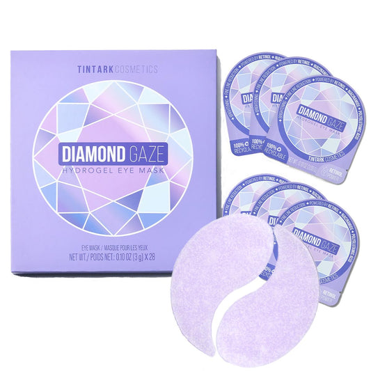 DIAMOND GAZE Under Eye Patches 28 Pairs, Rejuvenate Eye Area, Soothing Hydrate Brighten Skin, Plumps Fine Lines, Hydrogel Eye Mask with Retinol, Niacinamide and Polyglutamic Acid, Eye Gel Pads