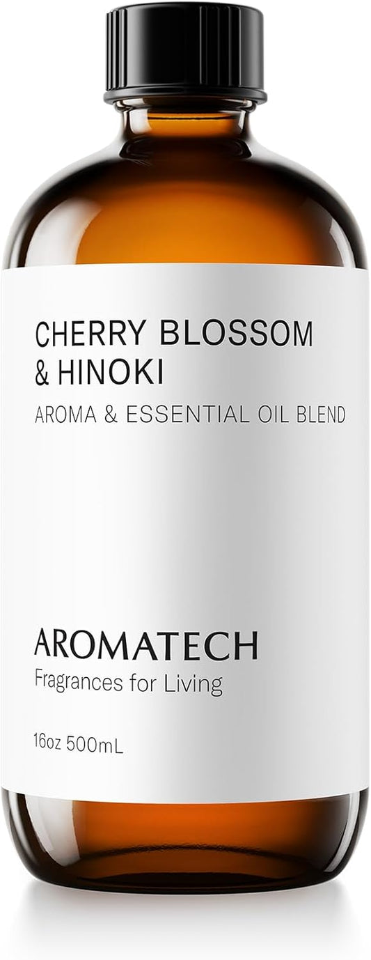 AromaTech Cherry Blossom & Hinoki Aroma Oil for Scent Diffuser - 500 Milliliter
