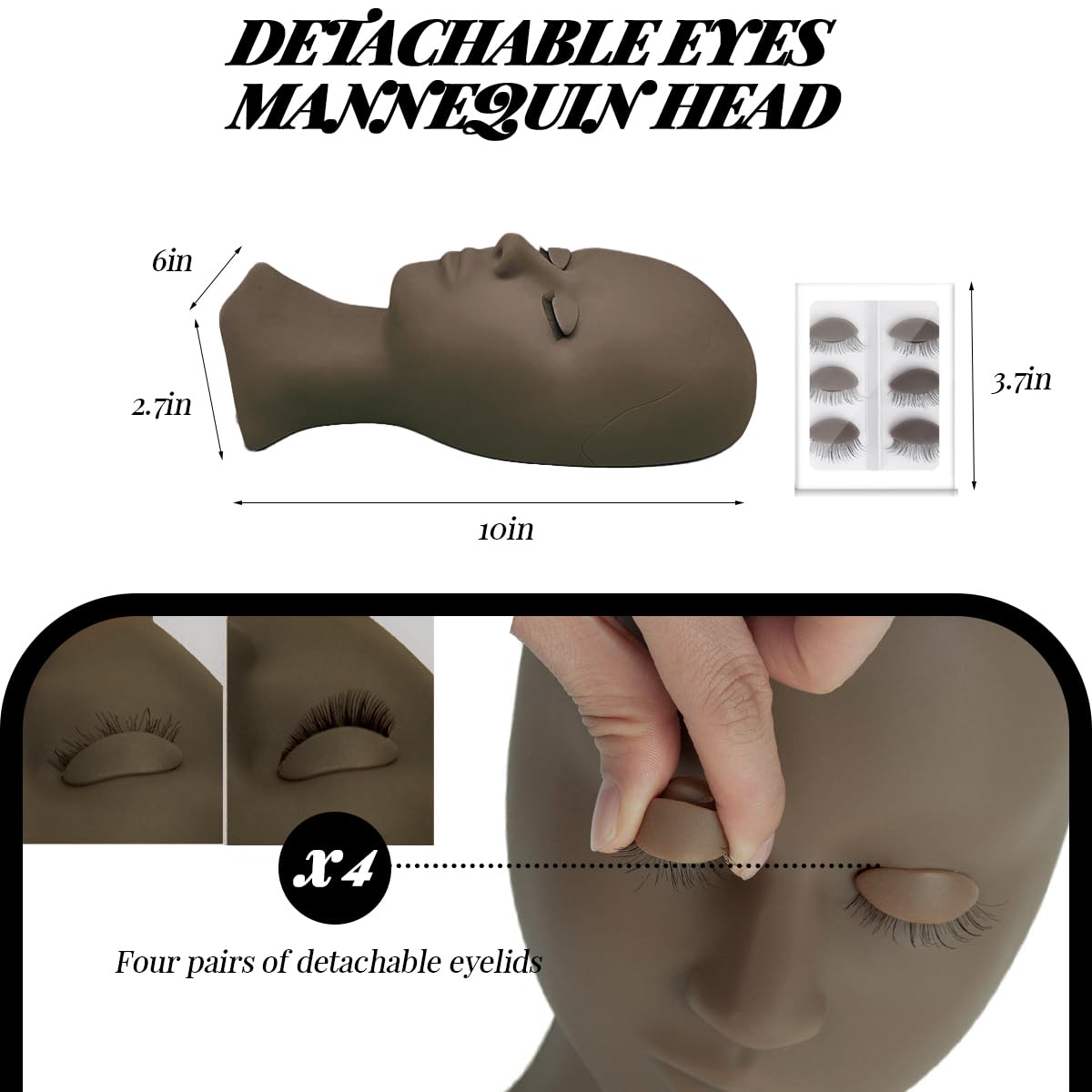 Lash Extension Kit Eyelash Practice for Beginners Professional Set with Mannequin Head Removable Eyelids USB Fan Spraye Individual False Lash Eyelash Strips Shampoo Brush Supplies Storage box