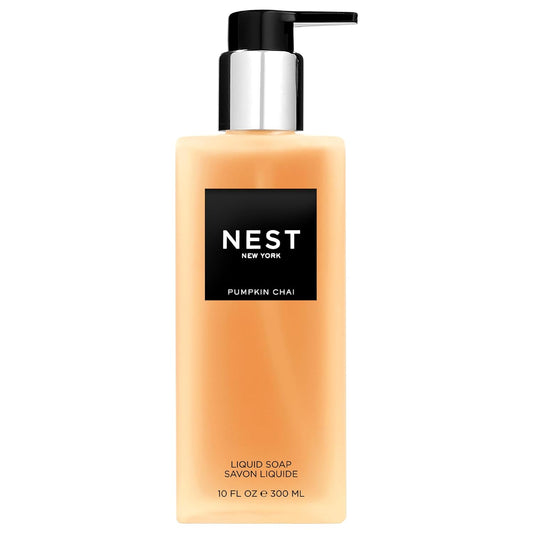 NEST New York Liquid Soap, Pumpkin Chai - 10 fl oz - Cleanses & Nourishes Skin - Approx. 300 Pumps Per Bottle - Gluten Free & Cruelty Free