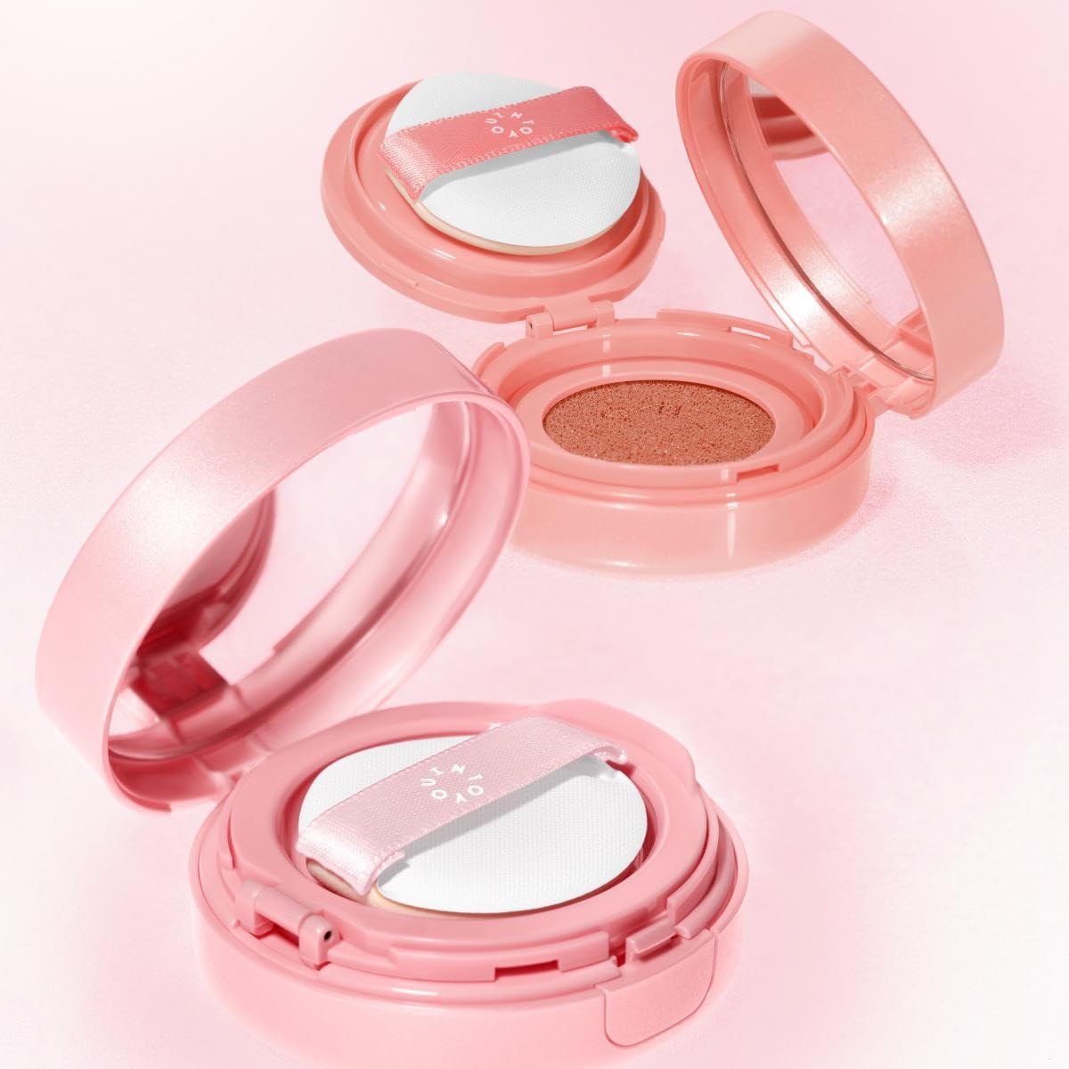 INTO YOU Cream Blush Air Cushion for Cheeks Eyes, Moisturizing, Lightweight, Dewy Finish Face Makeup, Long Wearing, Buildable, Blendable, Pigmented Liquid Blush, for All Skin Tones, Spring Apricot