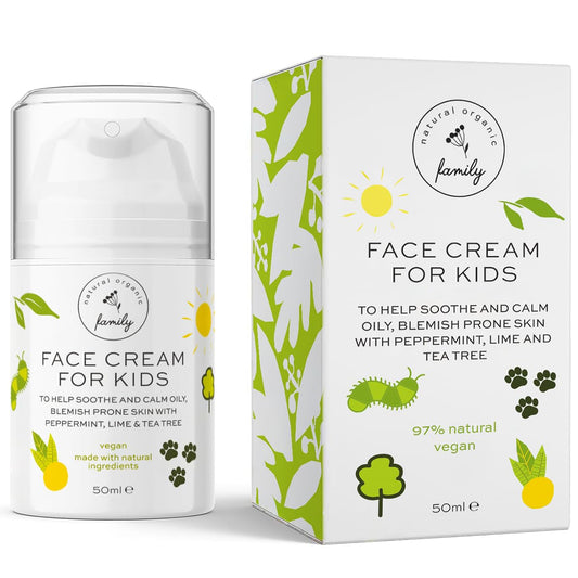 Face Moisturizer with Hyaluronic Acid Face Cream for Kids - Facial Cream & Gentle Moisturizer with Strawberry Extract & Vitamin E - Daily Facial Cream Moisturizer for Dry & Sensitive Skin 50ml