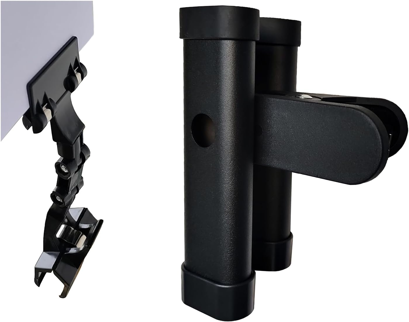 QMARK Easel Brush Clip, Easel Paintbrush Holder with a Rotatable Paper Copy Clip, Drum Stick Holder , Adjustable File Holder