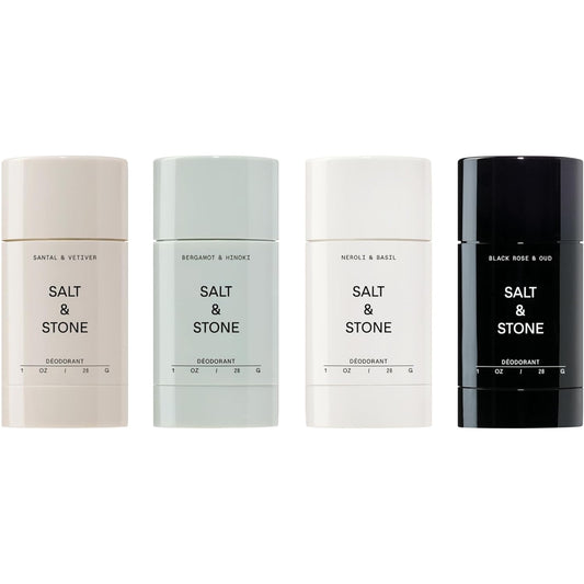 SALT & STONE Aluminum Free Deodorant | Extra Strength 48 Hour Protection for Women & Men | Made with Seaweed Extracts, Shea Butter & Prebiotics (Mini Deodorant Discovery Set)