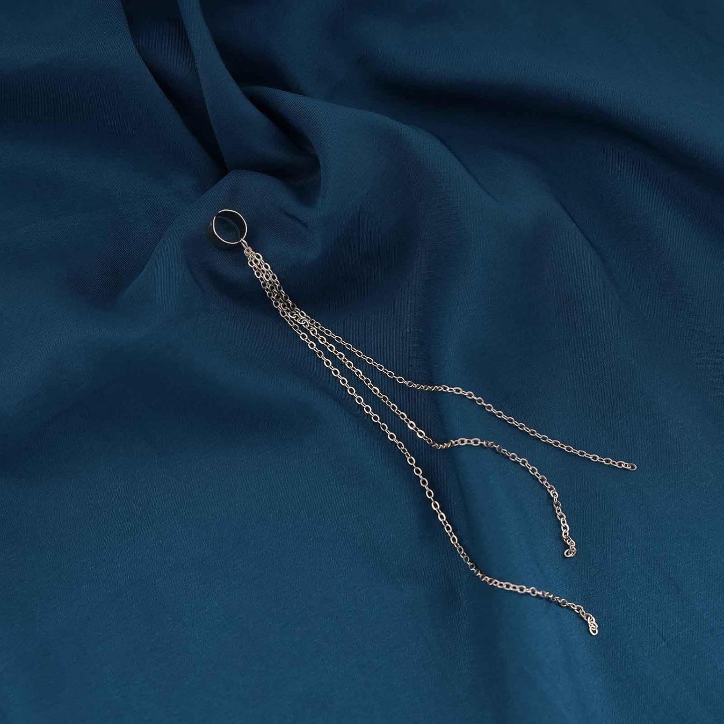 Punk Cuff Chain Dangle Earrings Long Chain Cartilage Earrings Gold Wrap Cuff Chain Earrings Vintage No Piercing Cuff Earrings Jewelry for Women