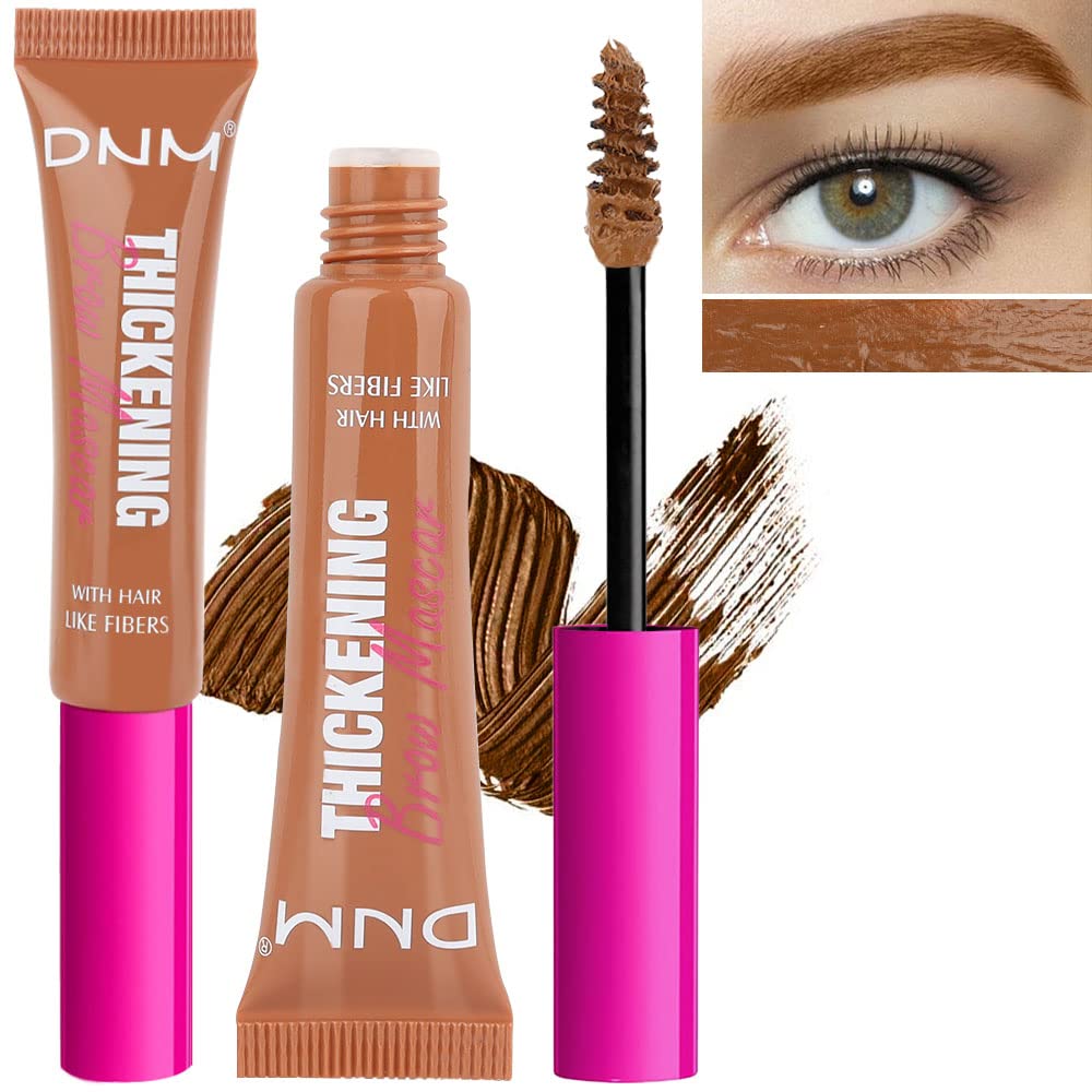 Kaely 2Pcs Thickening Brow Mascara,Tinted Eyebrow Gel Waterproof,Eyebrow Color Makeup,Brow Fast Sculpt,Vegan,Cruelty Free,maquillaje gel para cejas a prueba de agua,03 Auburn