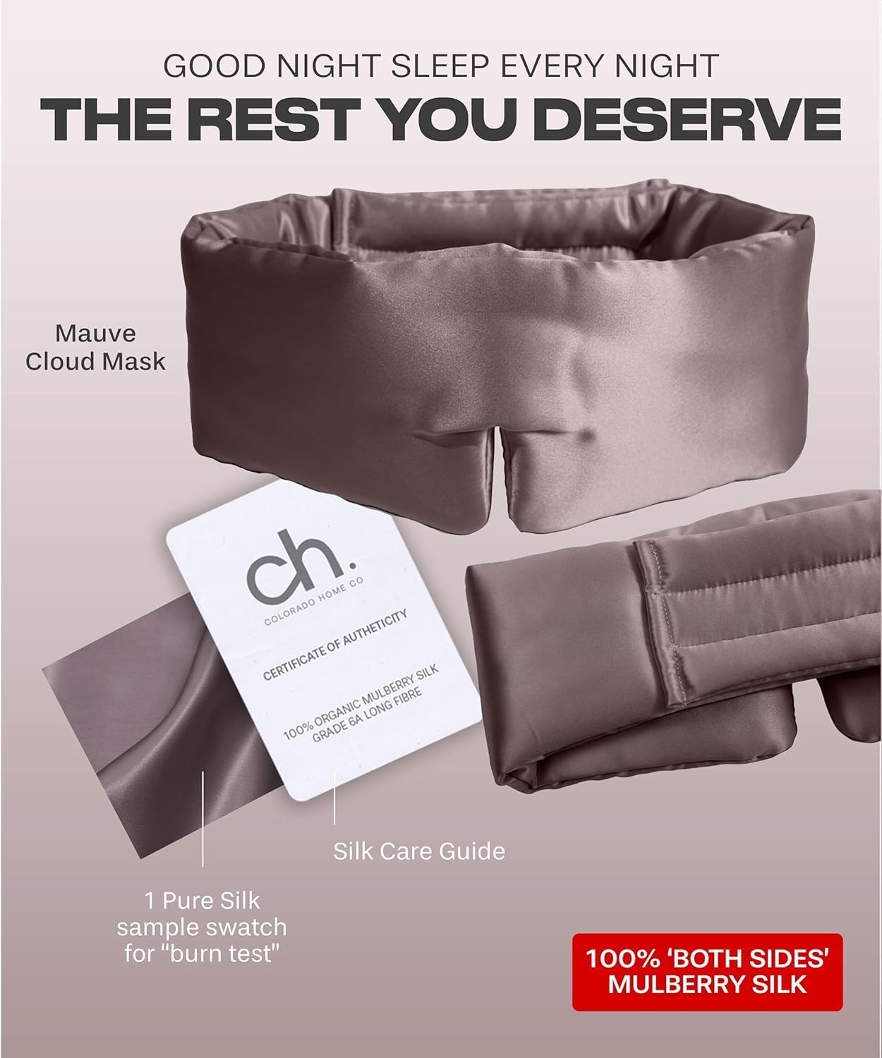 SUNDAYSILKS™ | Adjustable Silk Sleep Mask for Side Sleeper | Cloud-Like Comfort, Weighted for Deep Sleep | Soft Sleep Face Mask for Women & Men, Full Blackout, Cooling Silk Eye Mask for Sleeping (2PK)