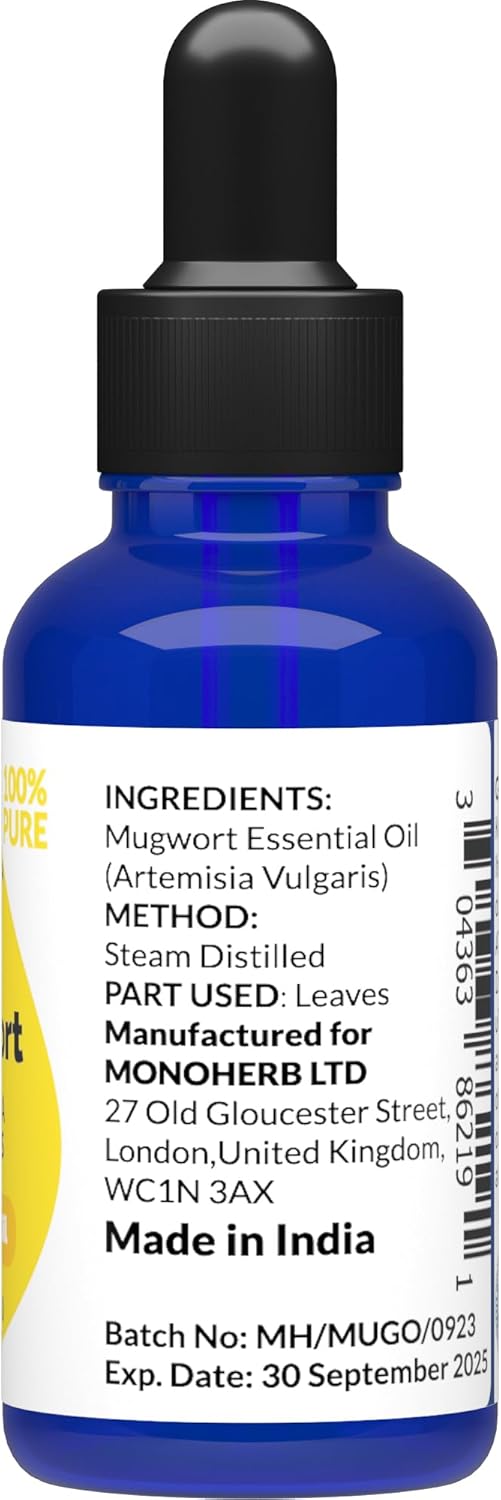 Mugwort Essential Oil 30 ml - 1 oz - Pure & Natural - with Pipette Dropper