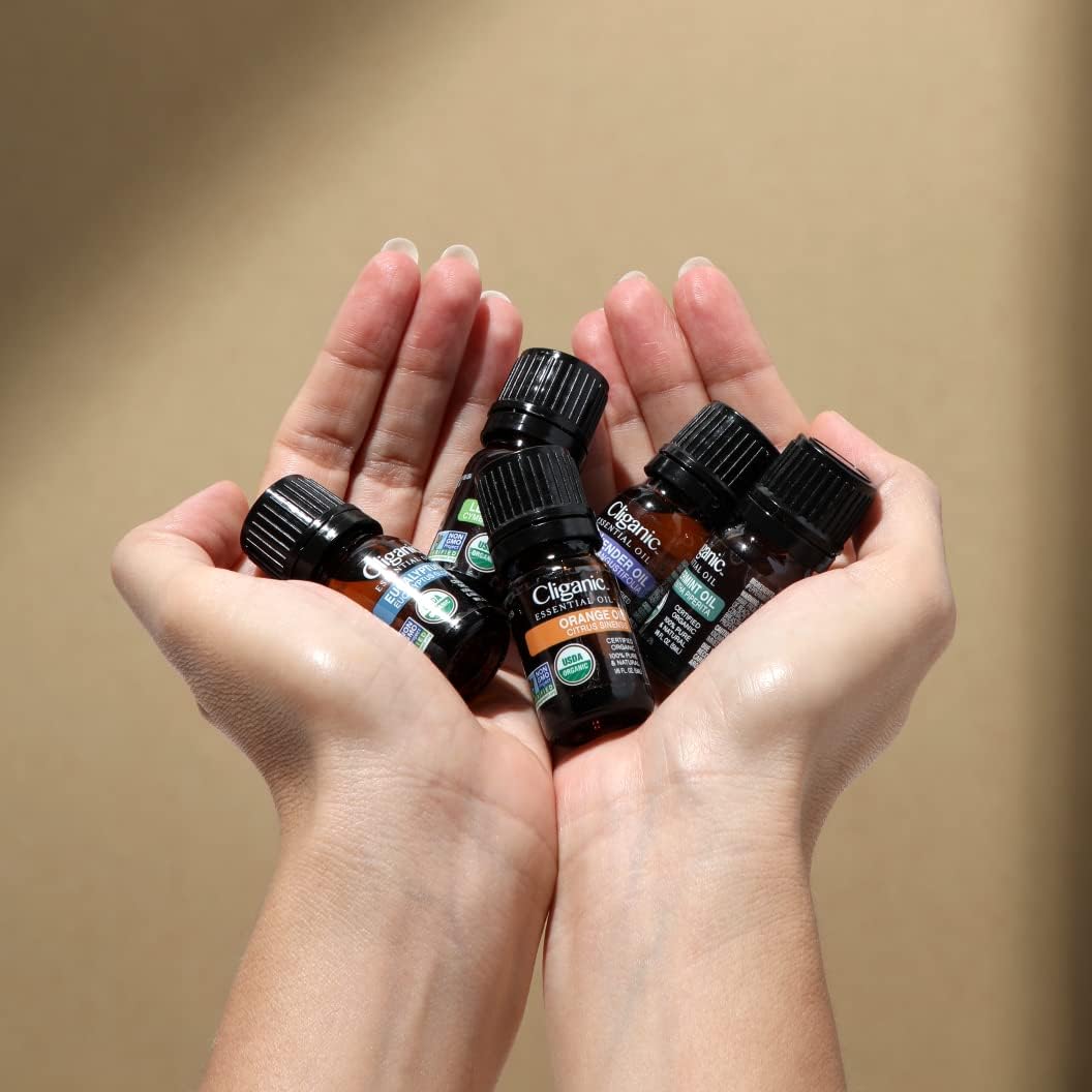 Cliganic Power Up Essential Oil Blend - Natural Aromatherapy Oil for Diffuser Steam Distilled | Non-GMO Verified