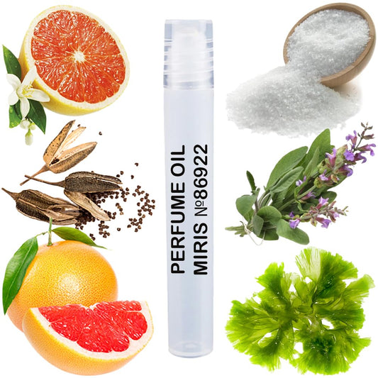 MIRIS Perfume Oil No. 86922, Inspired by Wood Sage & Sea Salt, Long-Lasting Unisex Roll-On For Women and Men, Rollerball 0.34 Fl Oz / 10 ml