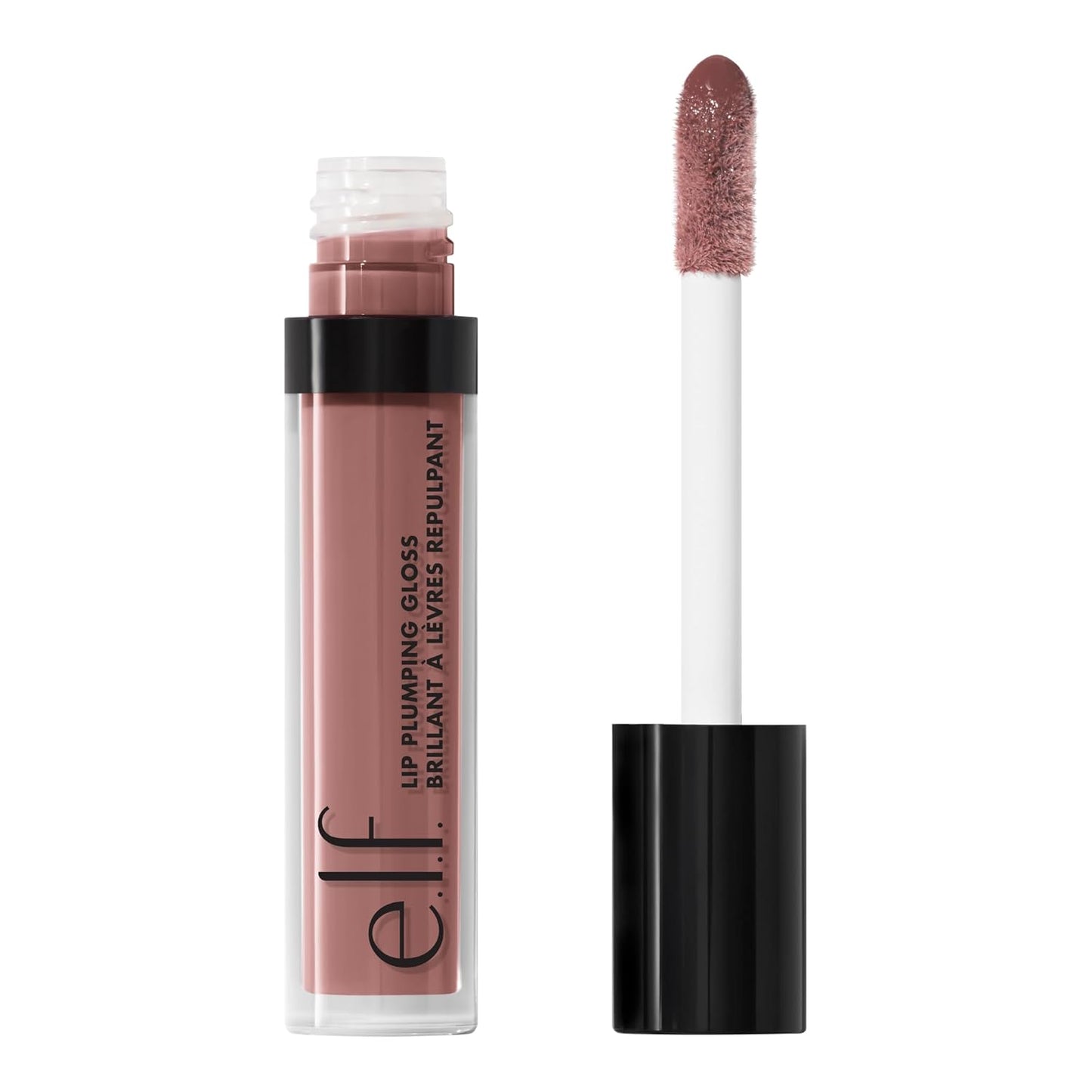 e.l.f. Lip Plumping Gloss, High-Shine Liquid Lip Color, Creates Fuller Lips & A Plumper Pout, Moisturizing Formula, Vegan & Cruelty-Free, Praline