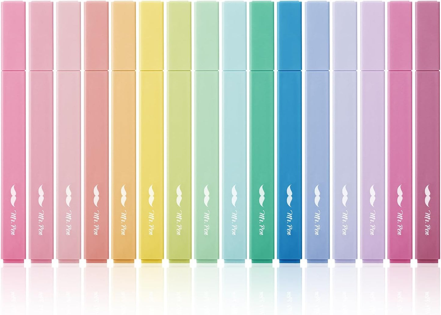 Mr. Pen- Aesthetic Highlighters, 16 pcs, Chisel Tip, Assorted Colors, No Bleed Bible Highlighter Pastel, Back to School Supplies