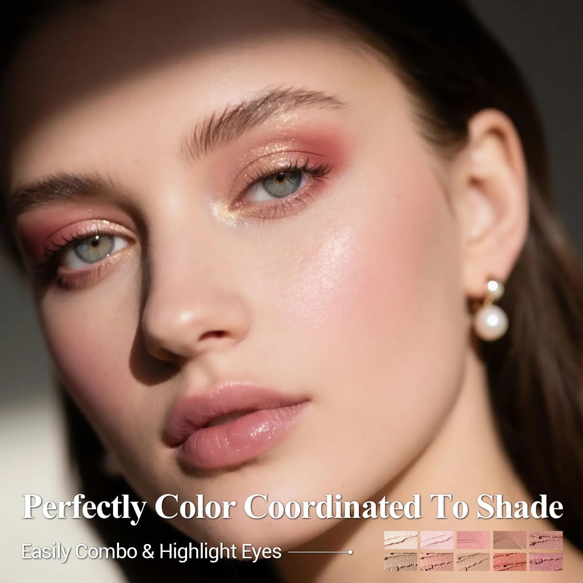 10PCS Eyeshadow Stick,Shimmer And Matte Brown Metallic Cream Eyeshadow Pencil Crayon with Smudge-proof & Waterproof, Eye Brightener Stick, Ideal Gift for Women - C2 Stellar Pink Quartz