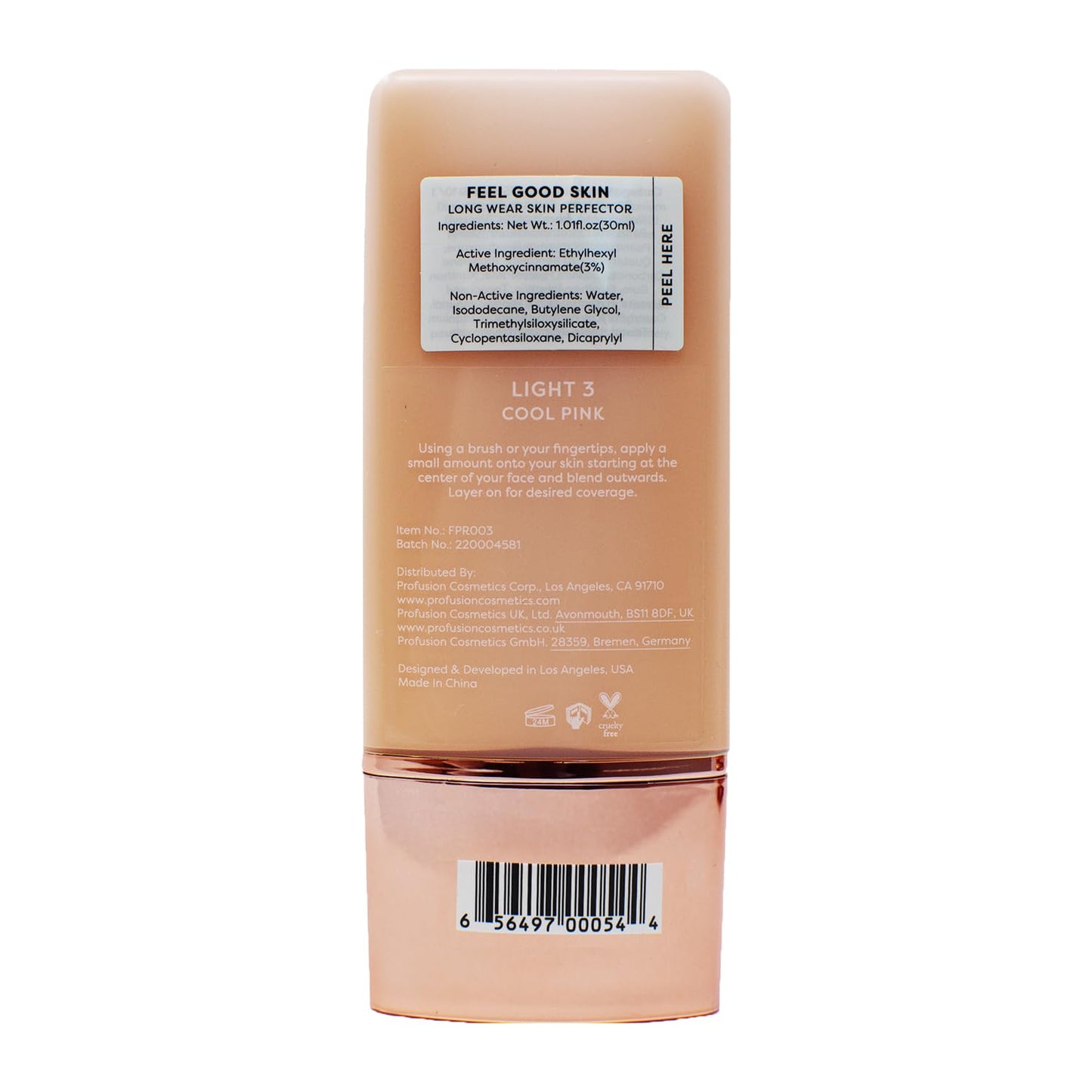 Profusion Cosmetics Lightweight Liquid Foundation for a Flawless and Elegant Radiance, Breathable Makeup for Improves Uneven Skin Tone, Cruelty-Free - Light 3