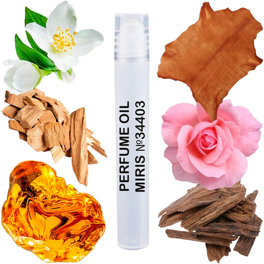 MIRIS Perfume Oil No. 34403, Inspired by Santal Royal, Long-Lasting Unisex Roll-On For Women and Men, Rollerball 0.34 Fl Oz / 10 ml