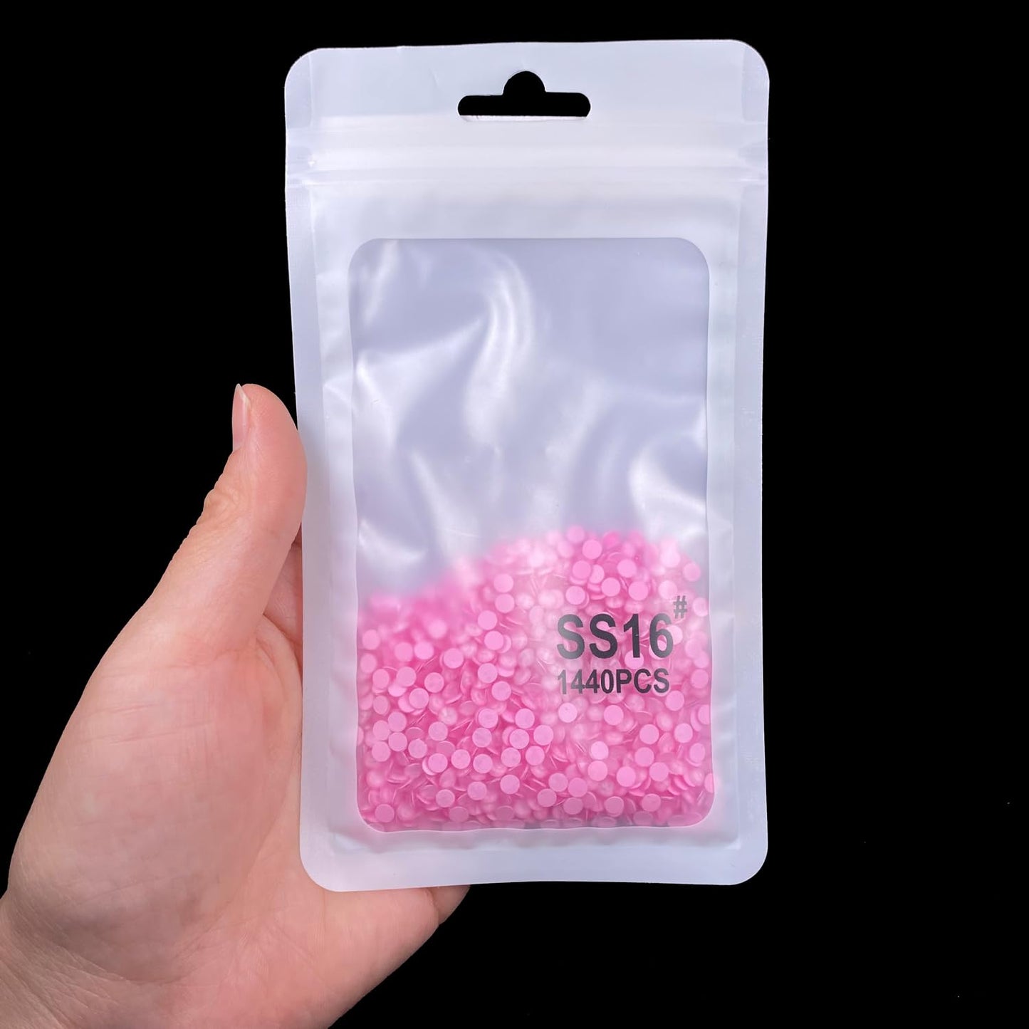 Flatback Glass Rhinestones,Bedazzler Gems 1440pcs Non Hotfix Crystal Rhinestones for Nail Charms Crafts Clothes Tumblers,Lt.Pink Neon,SS16