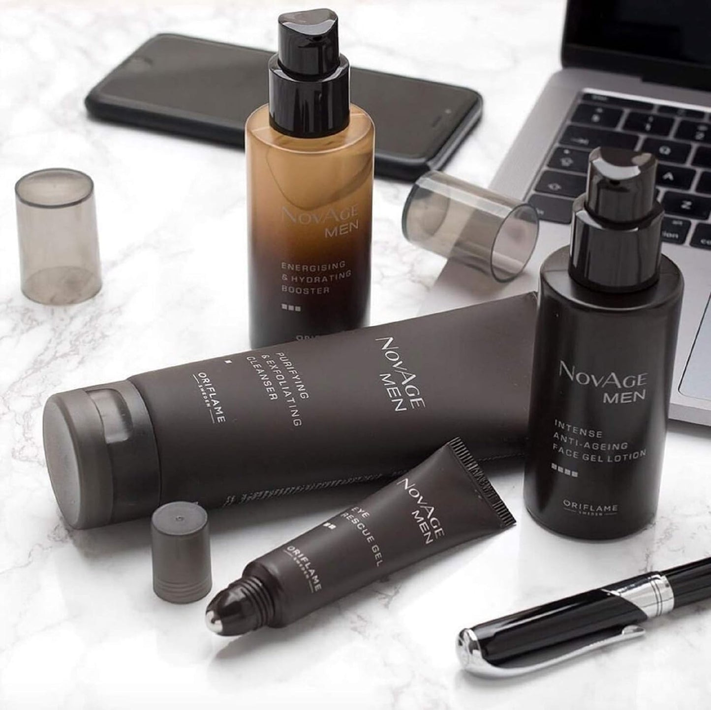 Nov Age Men Anti-Aging Skin Care Set for Ultimate Skin Full Of Set Skin Treatment by Sweden NOVAGE