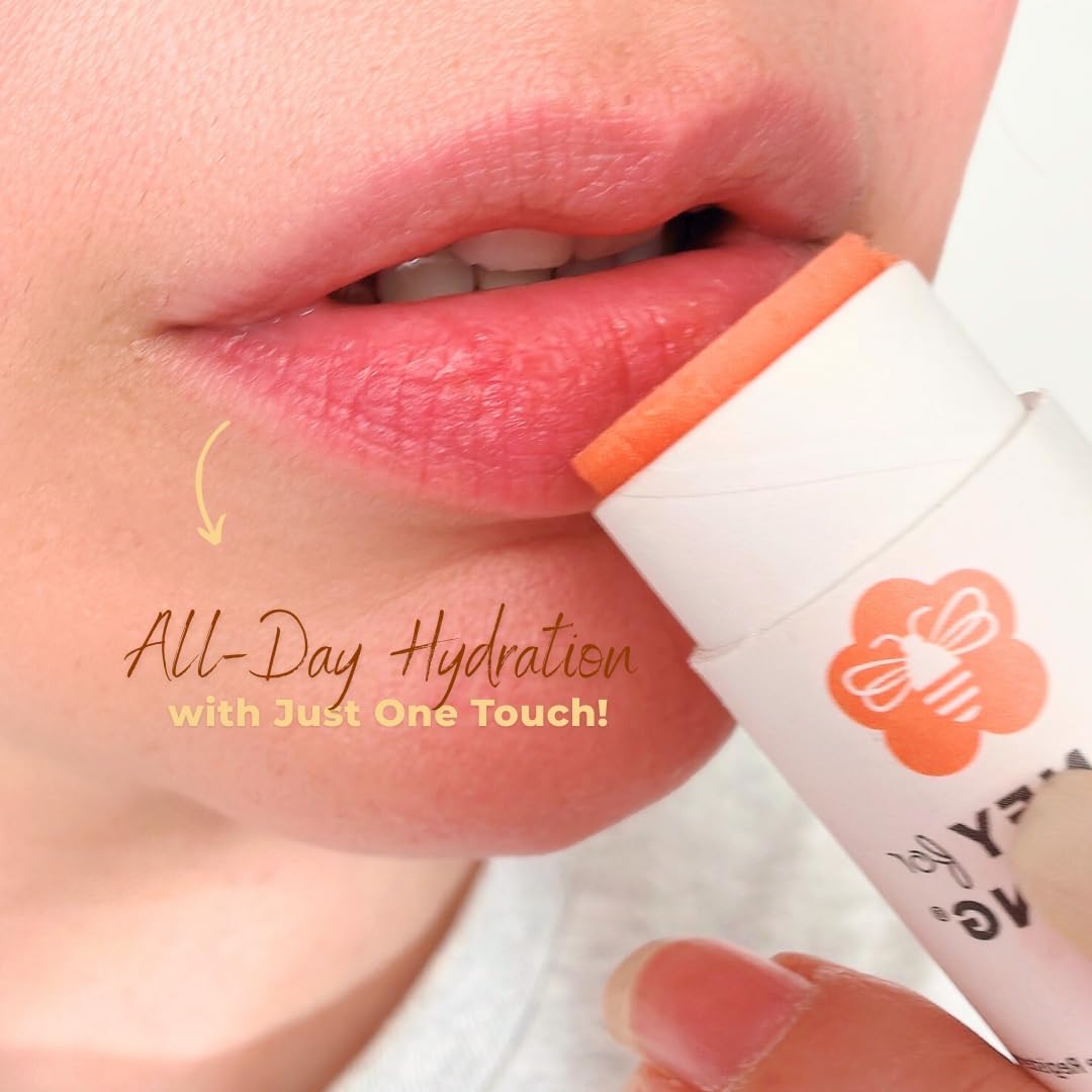 Manuka Honey Lip Balm 15+ UMF – Ultra-Hydrating Formula with Beeswax, Castor Oil & Organic Coconut Oil | 12+ Hour Moisture | Eco-Friendly Recyclable Tube | 0.25 oz / 7 g (Soft Peach)
