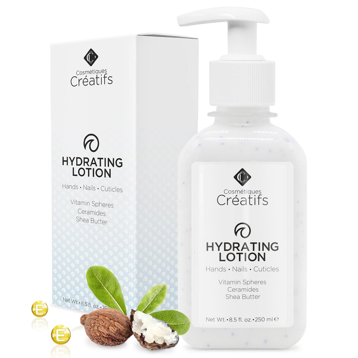 Hydrating Lotion for Dry Hands, Nails, and Cuticles, 8.5 fl. oz., Daily Moisturizing Skincare for Soft, Sensitive Skin with Shea Butter and Ceramides