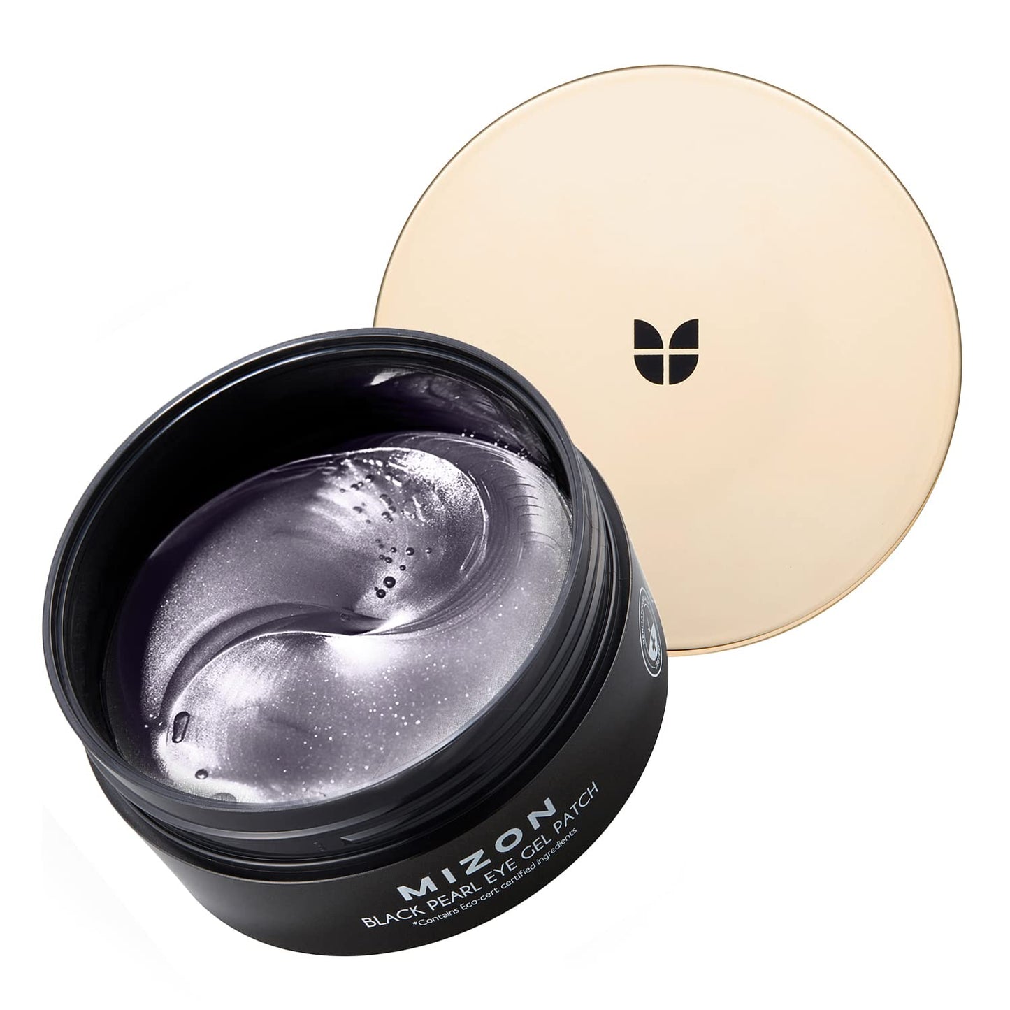 MIZON Pearl Eye Gel Patch Masks, Eye Treatment Mask Reduces Wrinkles and Puffiness, Dark Circles treatment, Hydrogel Eye Patches (Black Pearl)