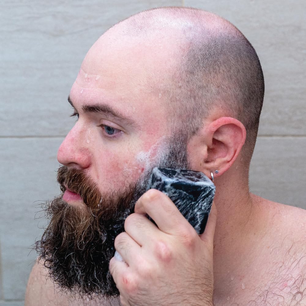 ZEUS Beard Wash Bar for Men, All-Natural Hydrating Shampoo, Skin-Clarifying Soap & Beard Care Cleanser with Natural Ingredients, Anti-Itch & Gentle on Skin (Made in USA) Vanilla Rum