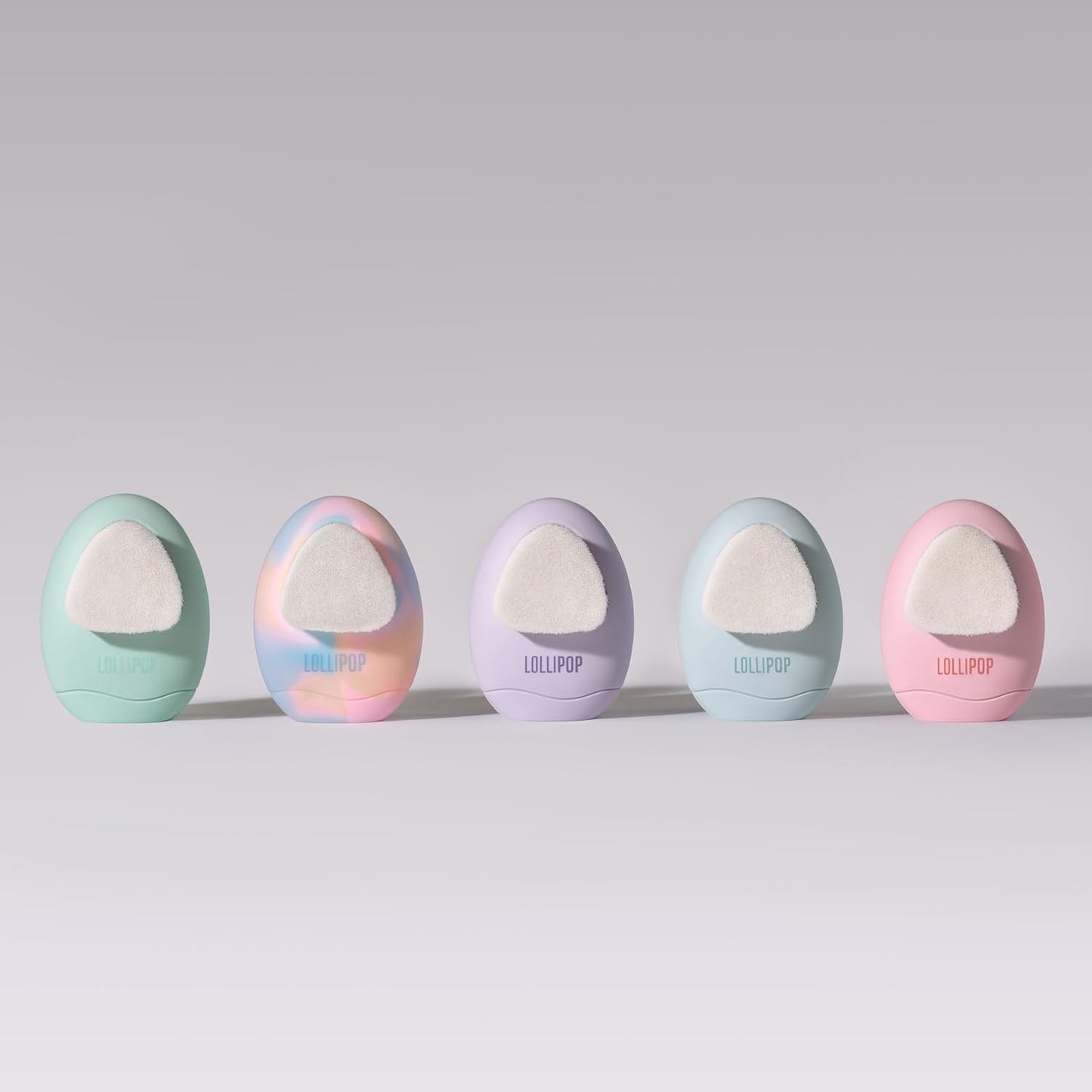 LOLLIPOP Dual-Sided Facial Cleansing Brush | Palm Size Silicone Face Exfoliator and Soft Fiber Cleanser | Manual Face Scrubber for Pores, Makeup Removal, Blackhead and Skincare Routine, Plum