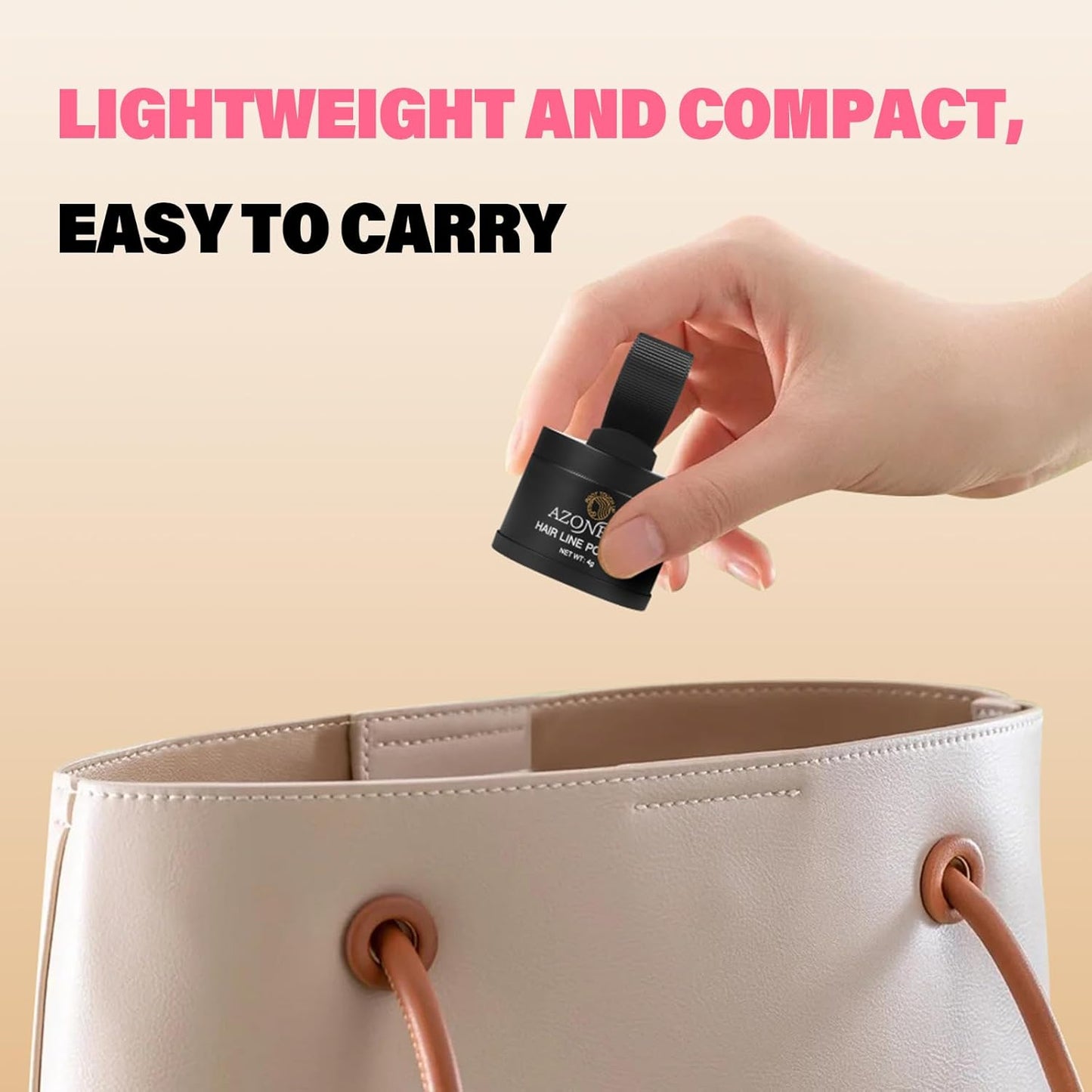 Root Touch Up Sets,Hairline Powder for Women Cover Up- Hairline Concealer for Thin and Thinning Hair, Water & Sweat Resistant,Contain Azonbey Makeup Brush (White, Med-Makeup Brush)