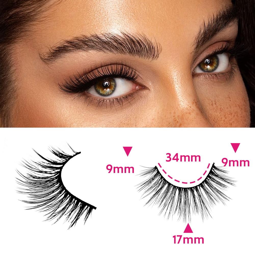 False Eyelashes 48 Pairs Faux Mink Lashes 14mm Wispy Lashes 3D Fluffy Cat Eye Lashes Pack Bulk Wholesale Strip Lashes(style 48-020)
