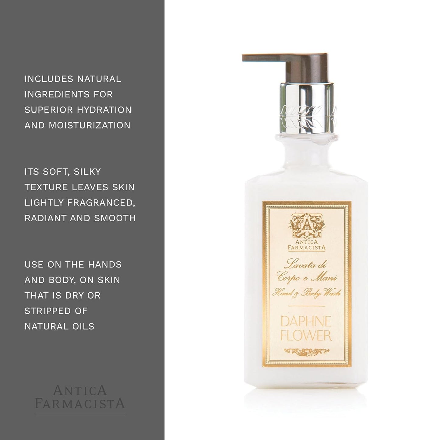 Antica Farmacista Body Moisturizer - Moisturizing Scented Lotion - Premium Body Moisturizer - Luxury Gift for Women & Men - Hand & Skin Hydration - Daphne, 10 Fl Oz