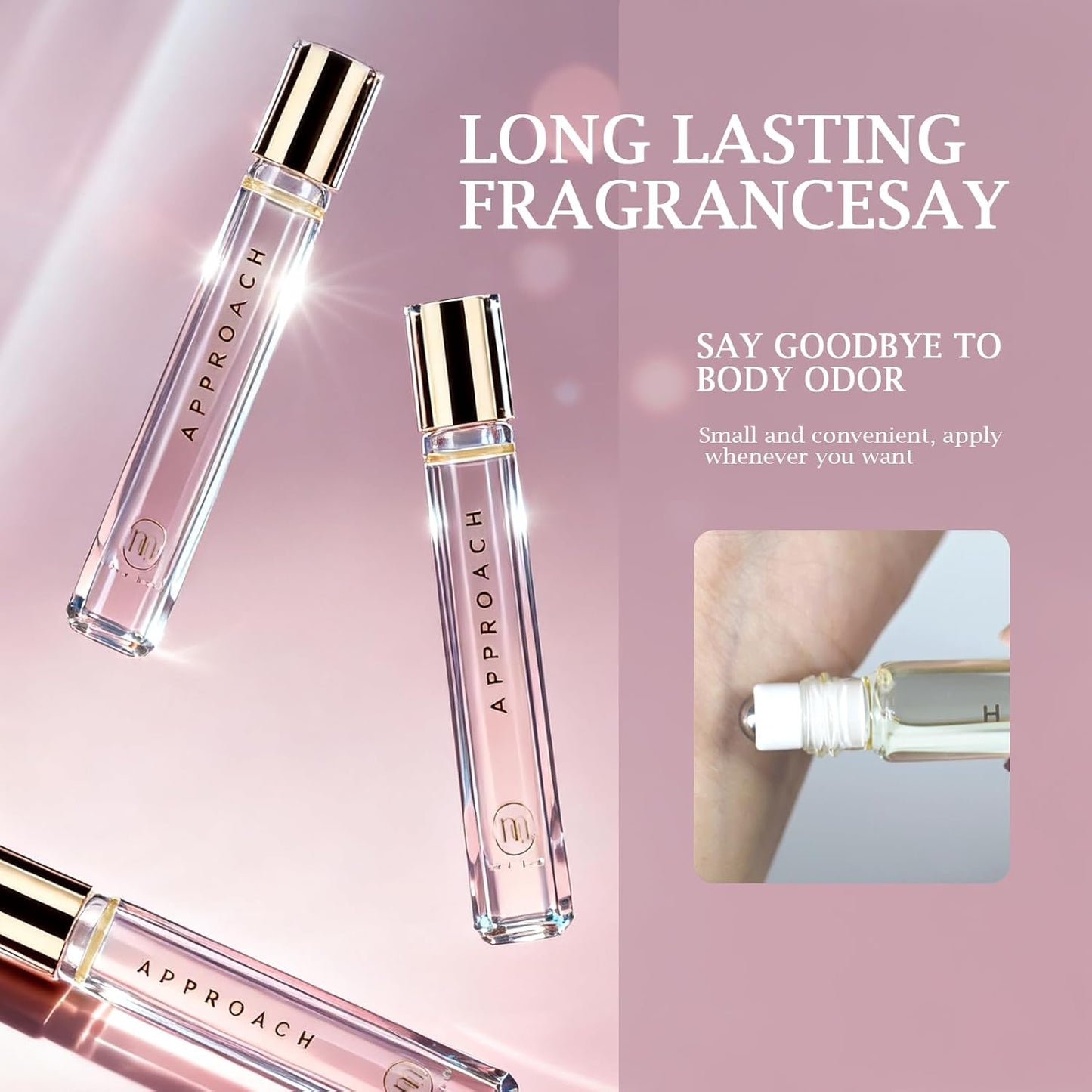 aopoka Roll-on Perfumes for Women & Men 10ml, Long-Lasting Pheromones Fragrances, Enhanced Scents Travel Size, Rollerball Perfume Oil - Lemon, Cedar, Pepper & Musk Scent（#1-EAU FRAICHE）