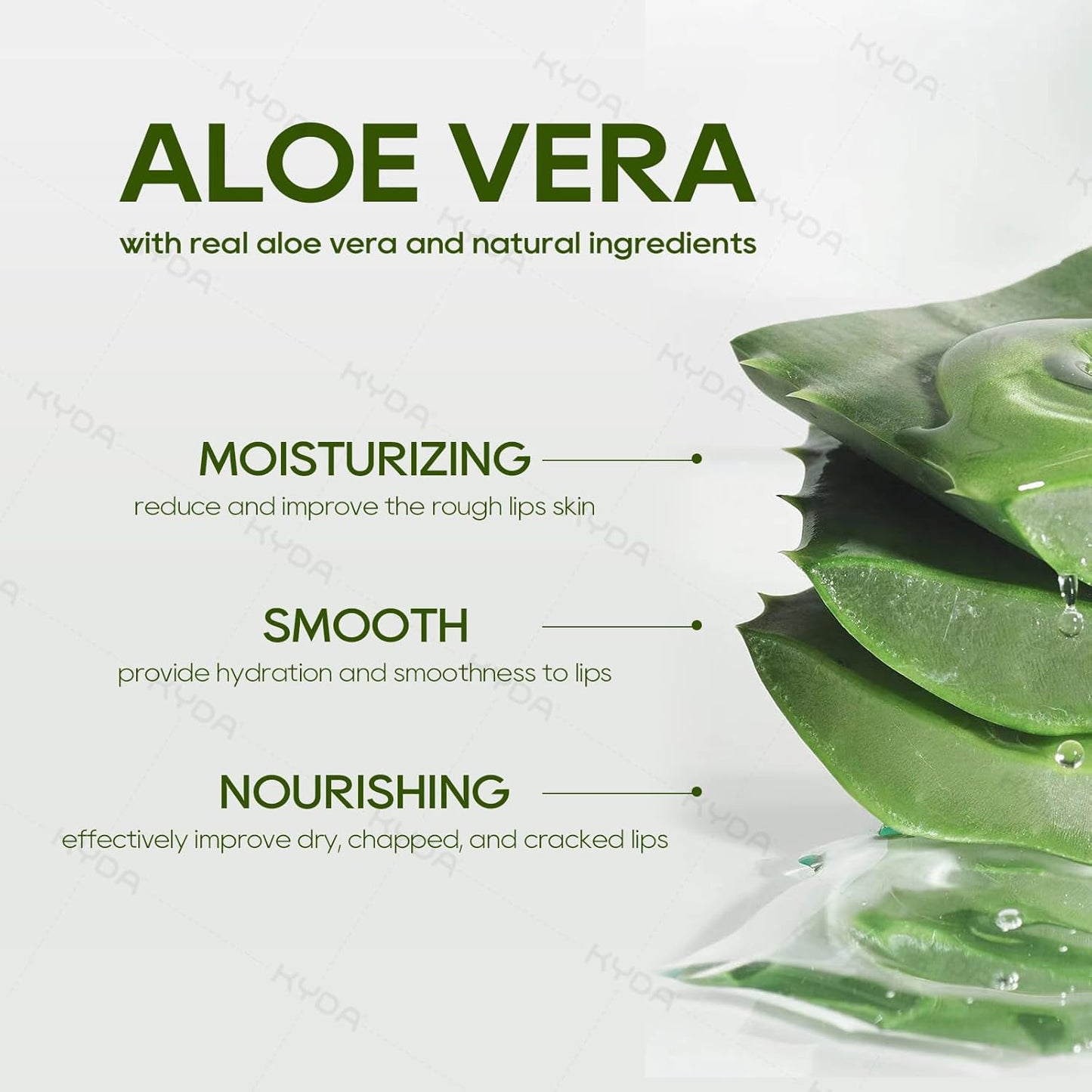 Ownest 10 Pcs Aloe Vera Lip Balm, PH Color Changing Lipstick, Change from Green to Natural Pink, Deep Hydrating Tinted Lip Balm, Daily Lip Moisturizer for Dry Cracked Lips, with Real Aloe Vera