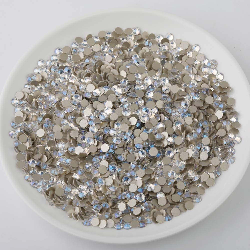 beadsland Flat Back Crystal Rhinestones Round Gems, Blue Moonlight (3.8-4.0mm) SS16/1440pcs