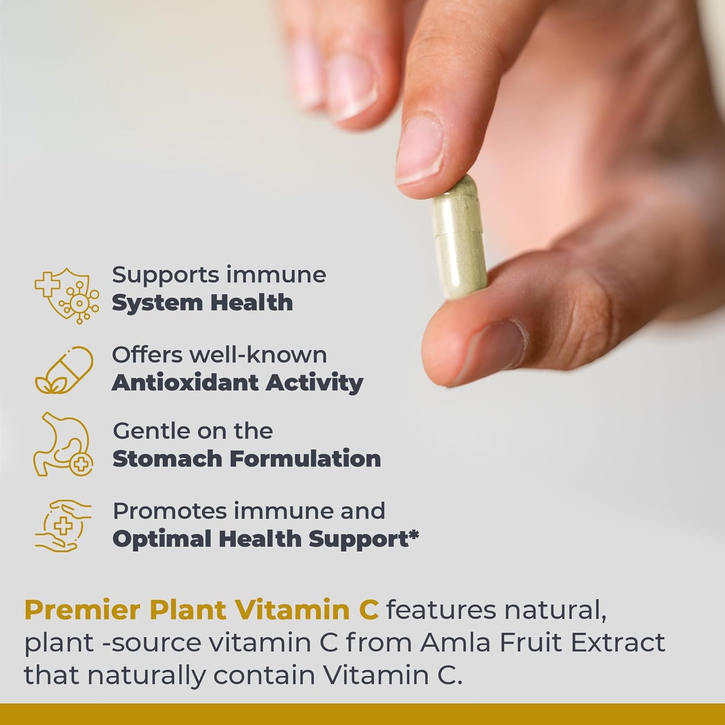 Premier Research Labs Vitamin C Supplement - Natural Vitamin C, Whole Food Vitamin C, Essential C Complex, Pure with Bioflavonoids & Organic Ingredients - 60 Vegetarian Capsules