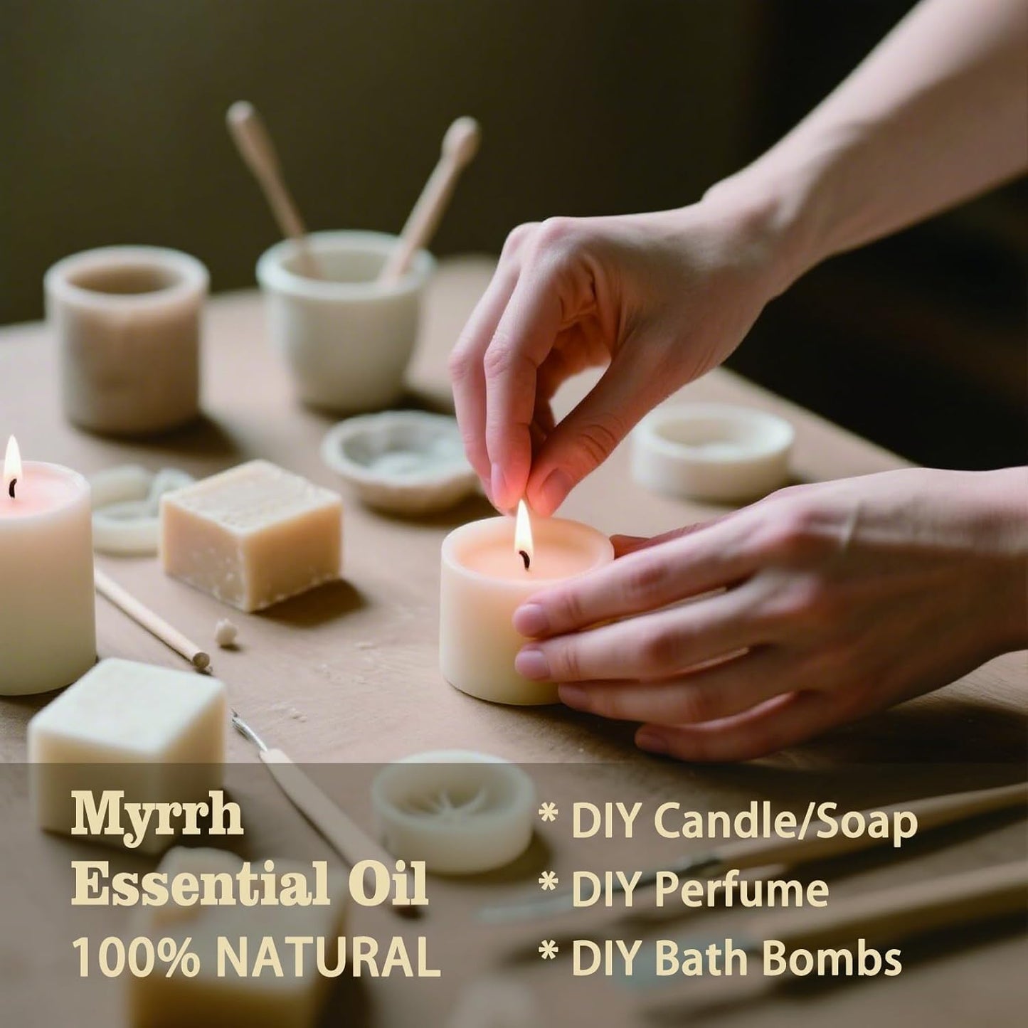 Myrrh Fragrance Oil-Myrrh Essential Oil 4.33oz (130ml)-100% Pure Natural Scent for Diffusers, Candles, Soap Making & Aromatherapy-Relaxing Home & Gift Essential Oil for Bath, Massage