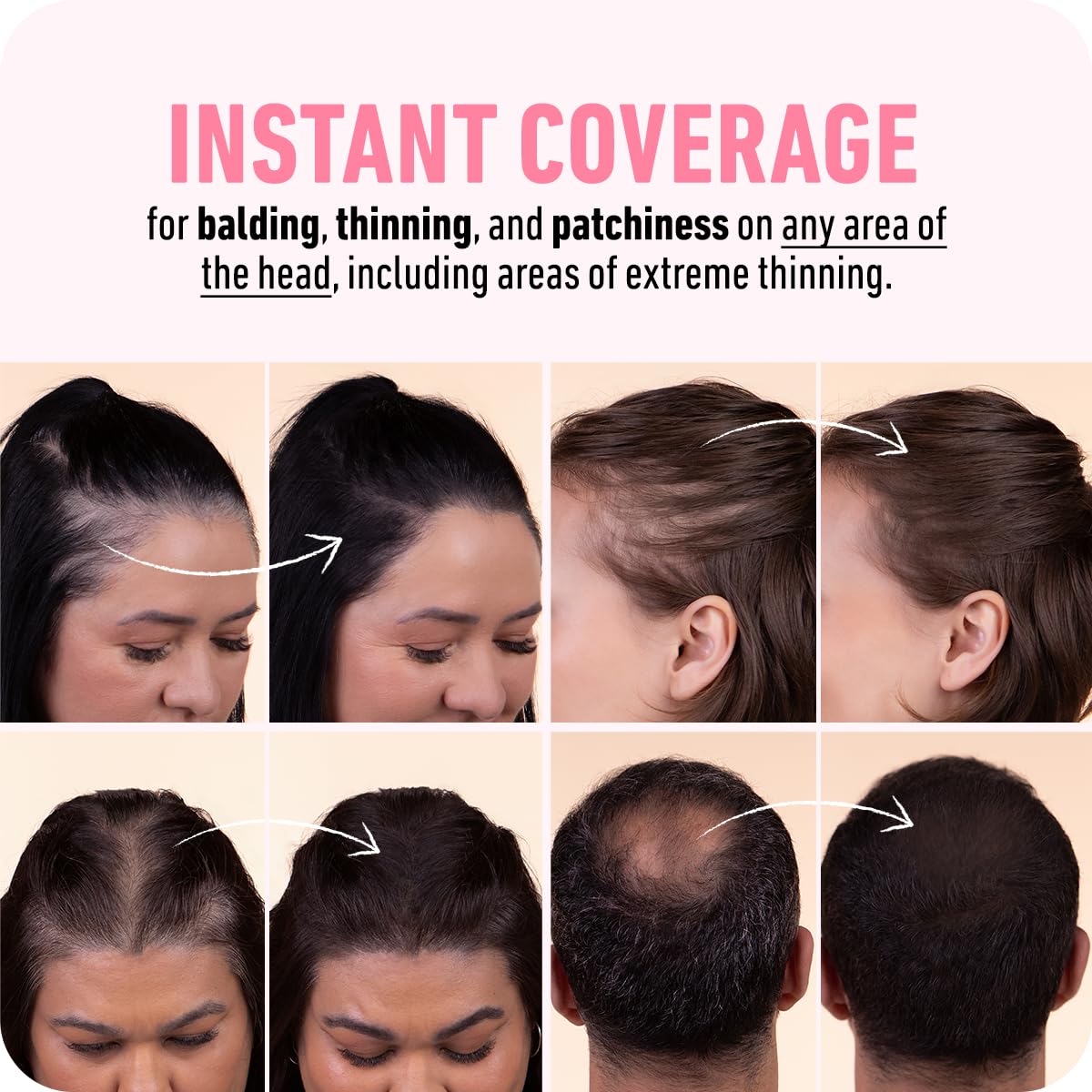 BOLDIFY Hairline Powder - Root Touch Up Hair Color for Gray Coverage - Bald Spot Concealing Hair Powder for Women & Men - 48-Hour Stain-Proof - Dark Gray