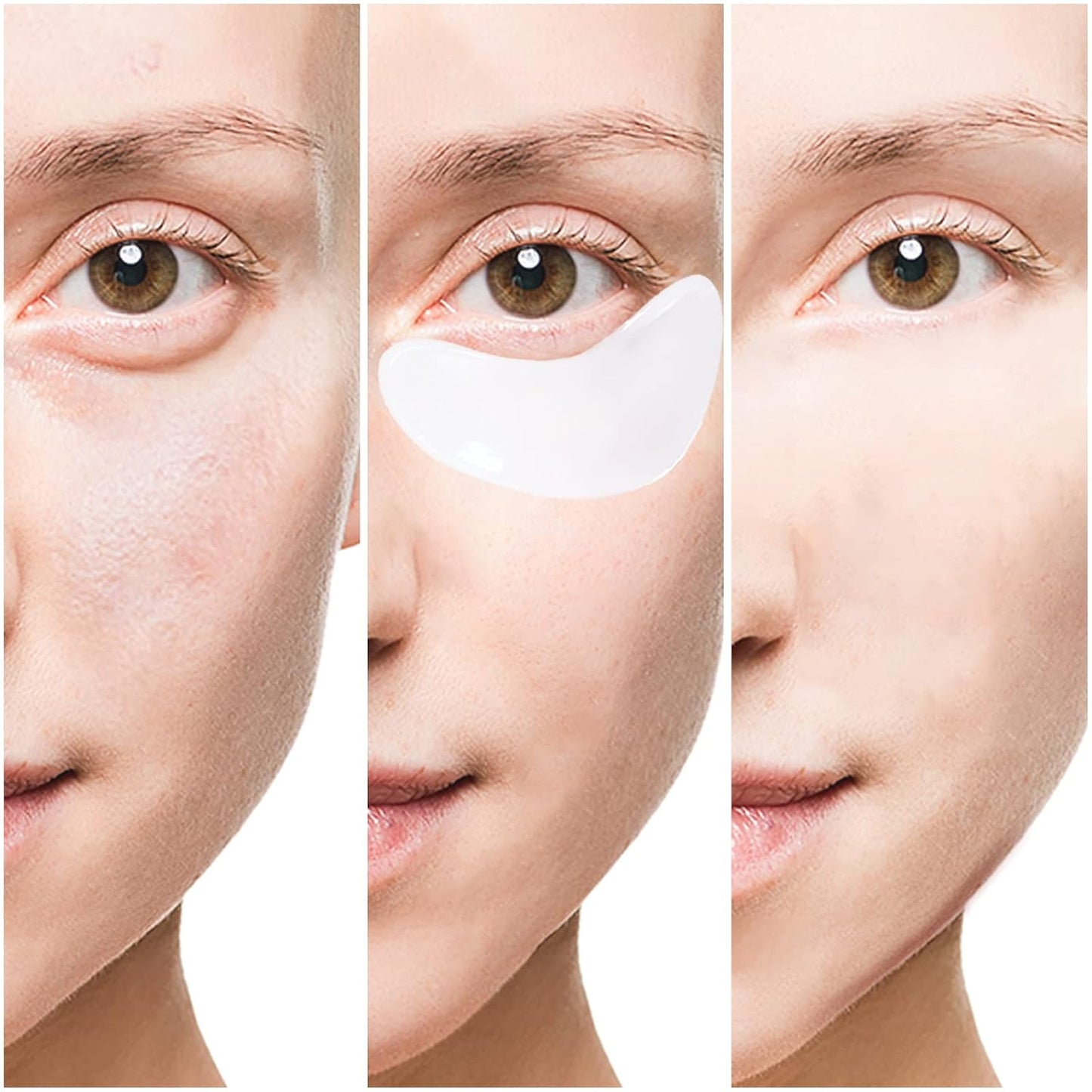 White Collagen Eye Mask, 30 Pairs Crystal Gold Under Eye Patches For Puffy Eyes and Dark Circles – Look Less Tired and Reduce Wrinkles and Fine Lines (White)