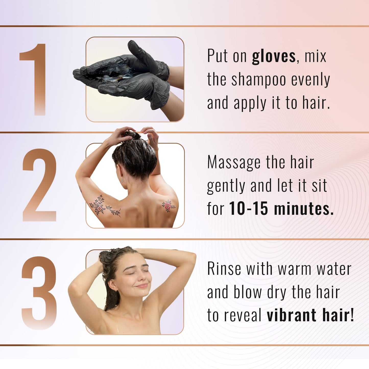 Herbishh Hair Color Shampoo – Natural Dye for Gray Hair, with Argan Mask, Travel Size, Long-Lasting Tint in Minutes, 10+1 Pack, Ammonia-Free (Wine Red)