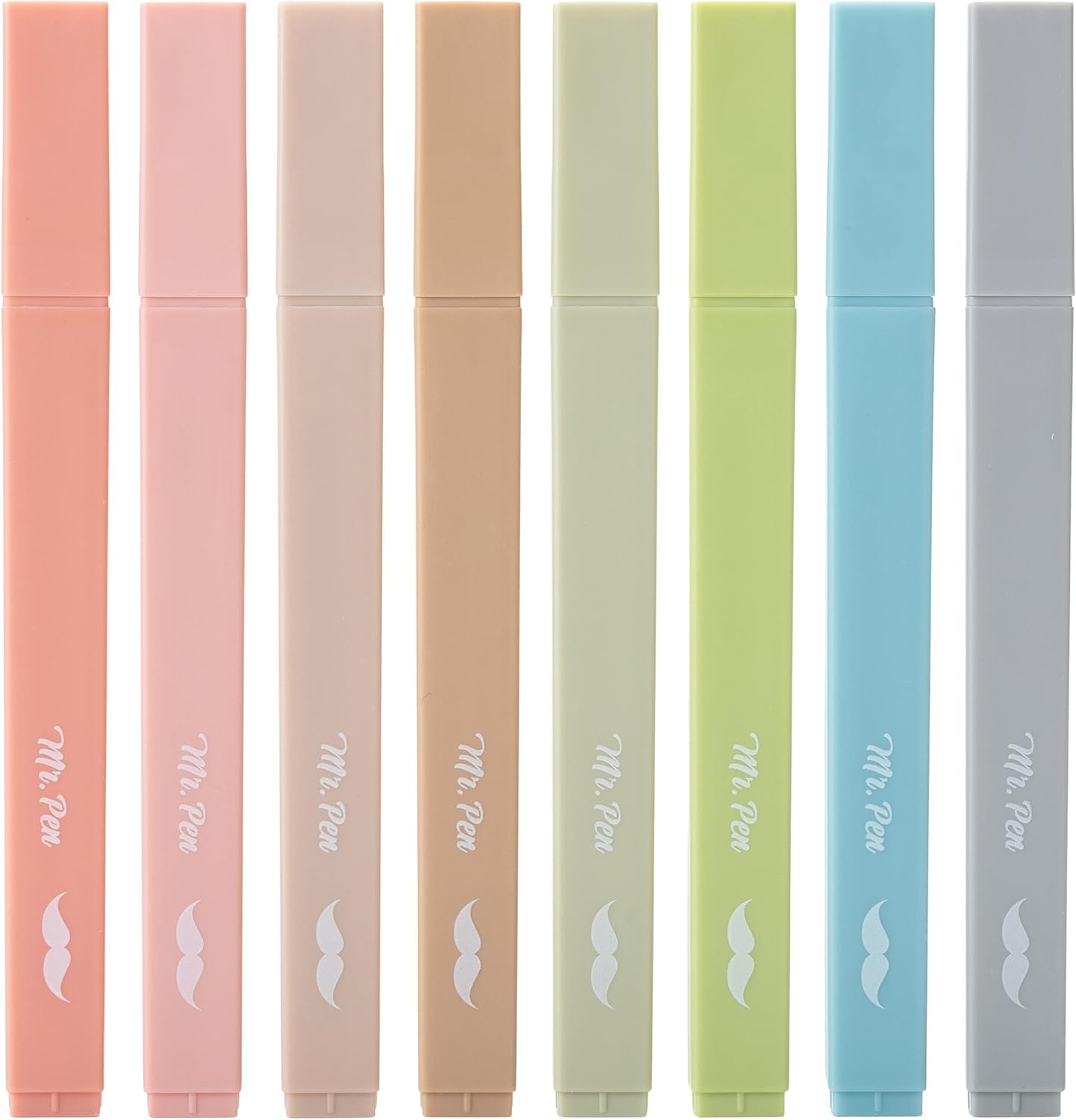 Mr. Pen- Aesthetic Highlighters, 8 pcs, Chisel Tip, Vintage Colors, No Bleed Bible Highlighter Pastel, Highlighters Assorted Colors, Pastel Highlighter Set, Cute Highlighter