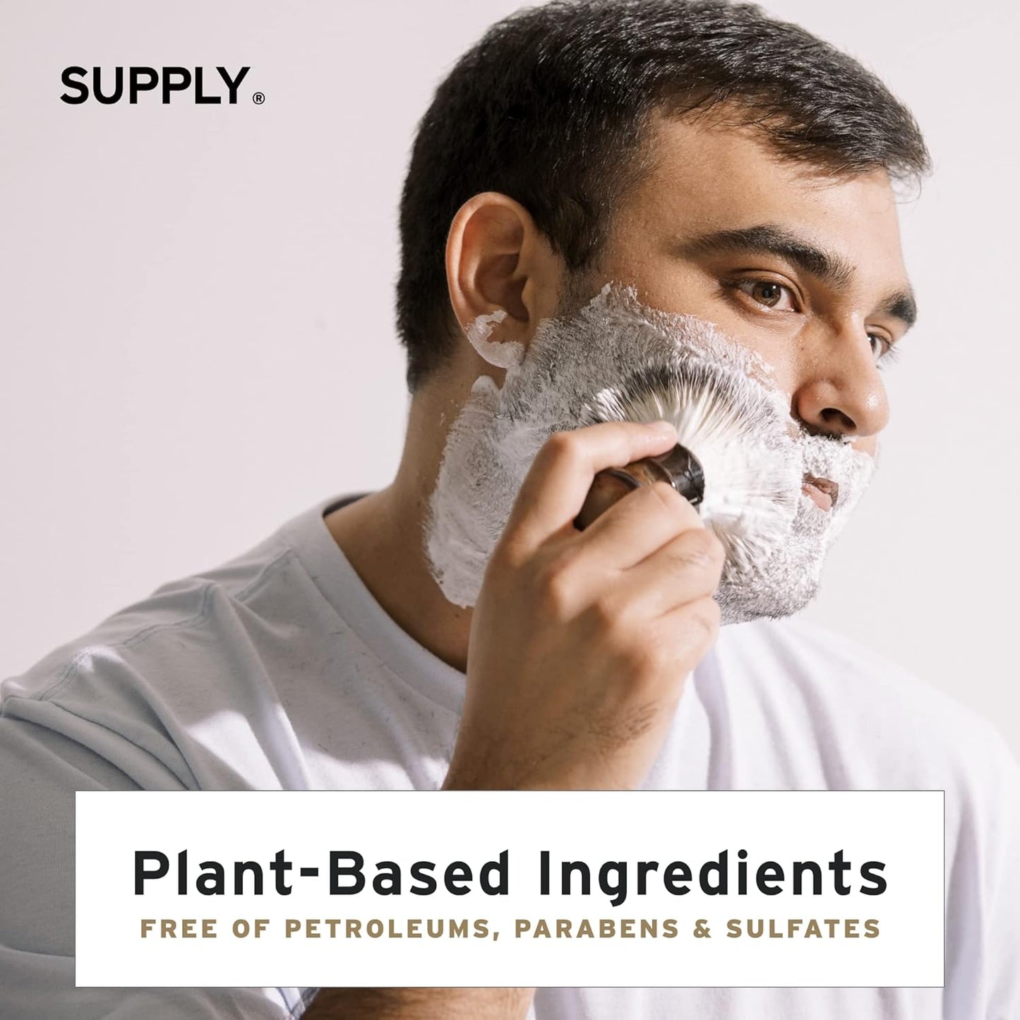 SUPPLY Ultra Lather Shaving Cream Black Pepper & Fir - Hypoallergenic Formula for Men - 3.4 Oz Jar - Naturally Soothes and Protects, Guards Against Razor Burn and Irritation