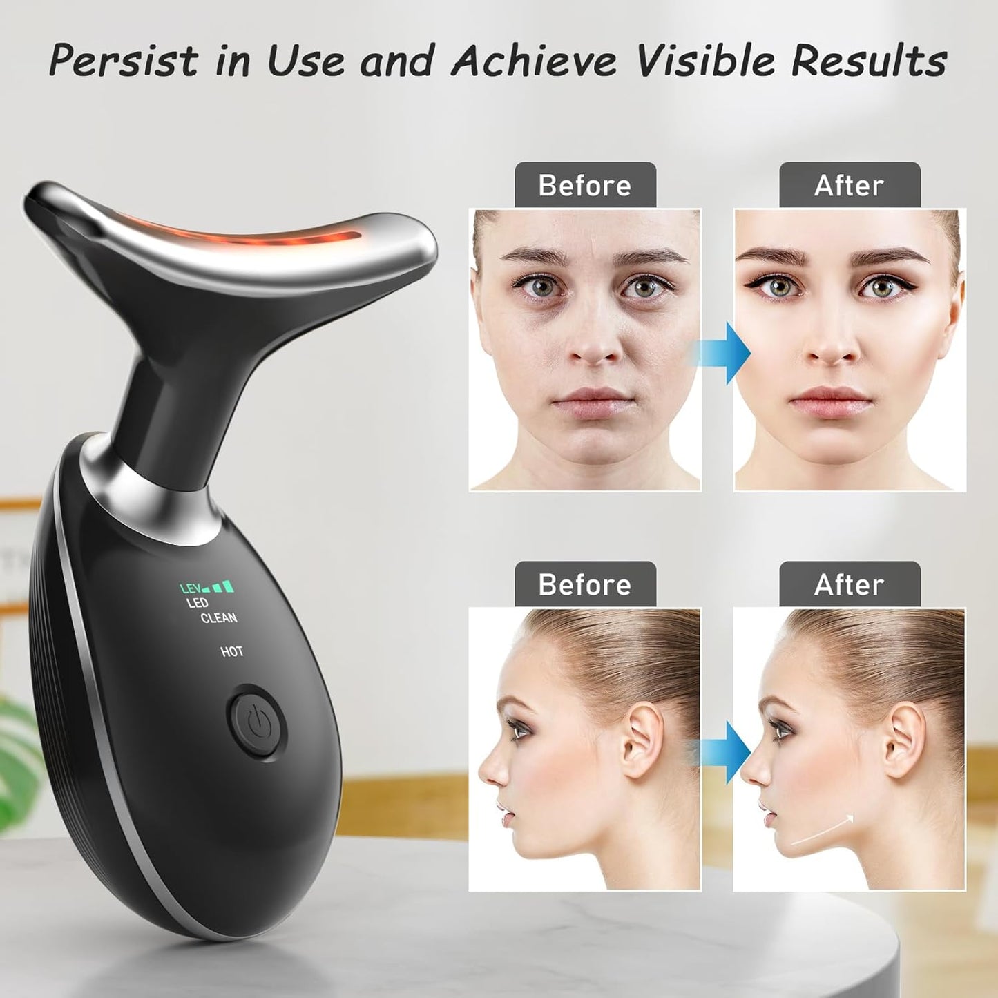 Neck and Face Skin Care Tool, Improve, Firm, Tightening and Smooth