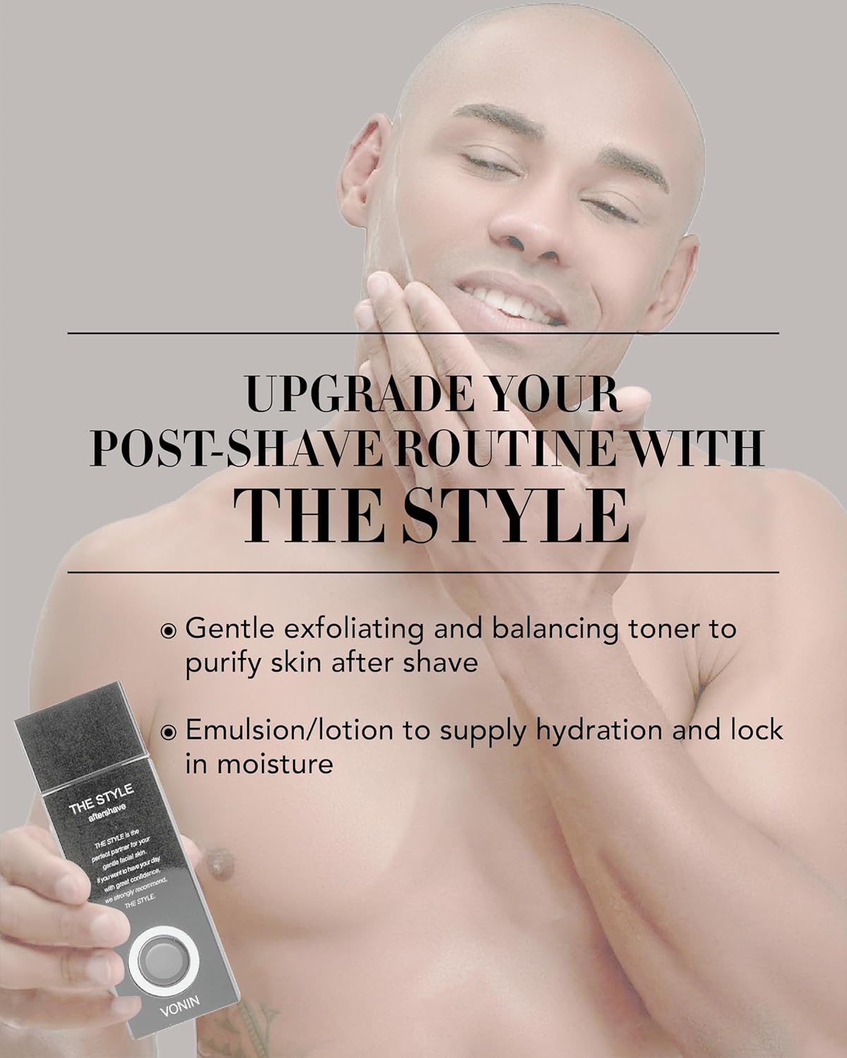 (The Style Aftershave Set, 11.5fl oz) - Men's Skincare Kit for Smooth Skin CoQ10, Cypress, AHA | Korean Skincare