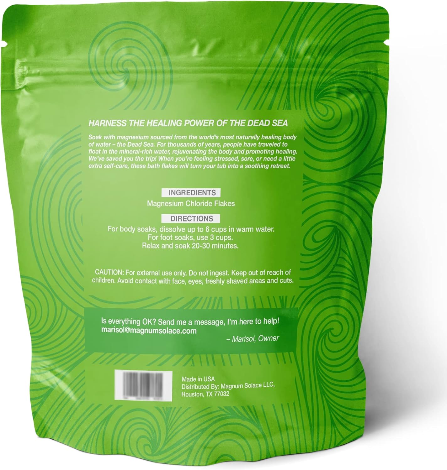 Magnesium Flakes for Bath - Magnesium Chloride Flakes - Dead Sea Salts for Soaking, 10 LBS