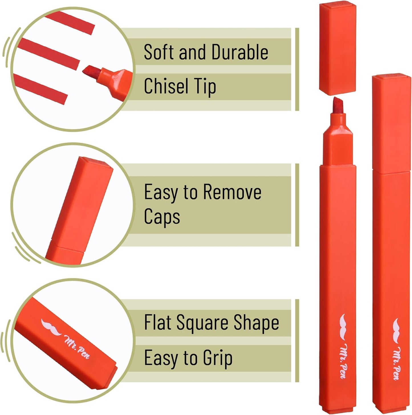 Mr. Pen- Aesthetic Highlighters, 8 Pack, Chisel Tip, Autumn Earth, Cute Highlighters Assorted Colors, Back to School Supplies