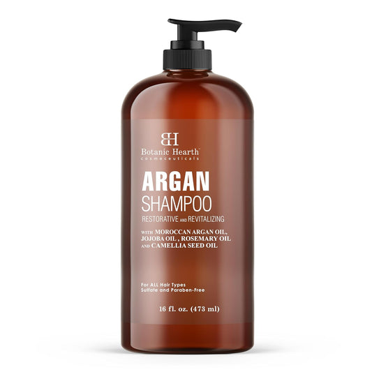 Botanic Hearth Argan Shampoo, Hydrating & Volumizing, Sulfate & Paraben Free, All Hair Types & Color Treated Hair, Men and Women 16 fl oz