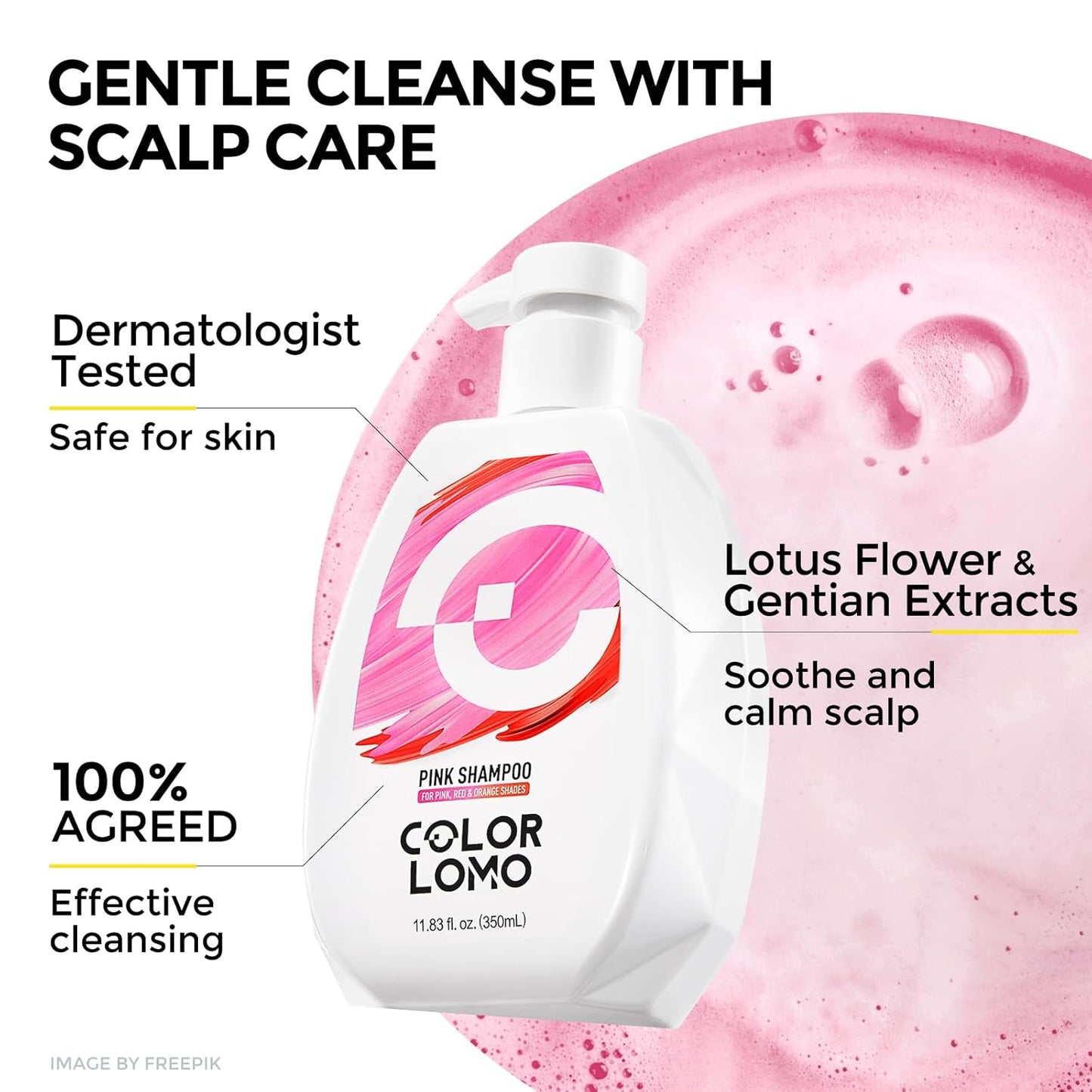 Ultra Color Safe Shampoo | Help Prevent Fading & Provide Subtle Color Replenishment | Prolong Color Vibrancy and Enhance Shine | Vegan & Cruelty-Free Formula | For Pink Color Treated Hair