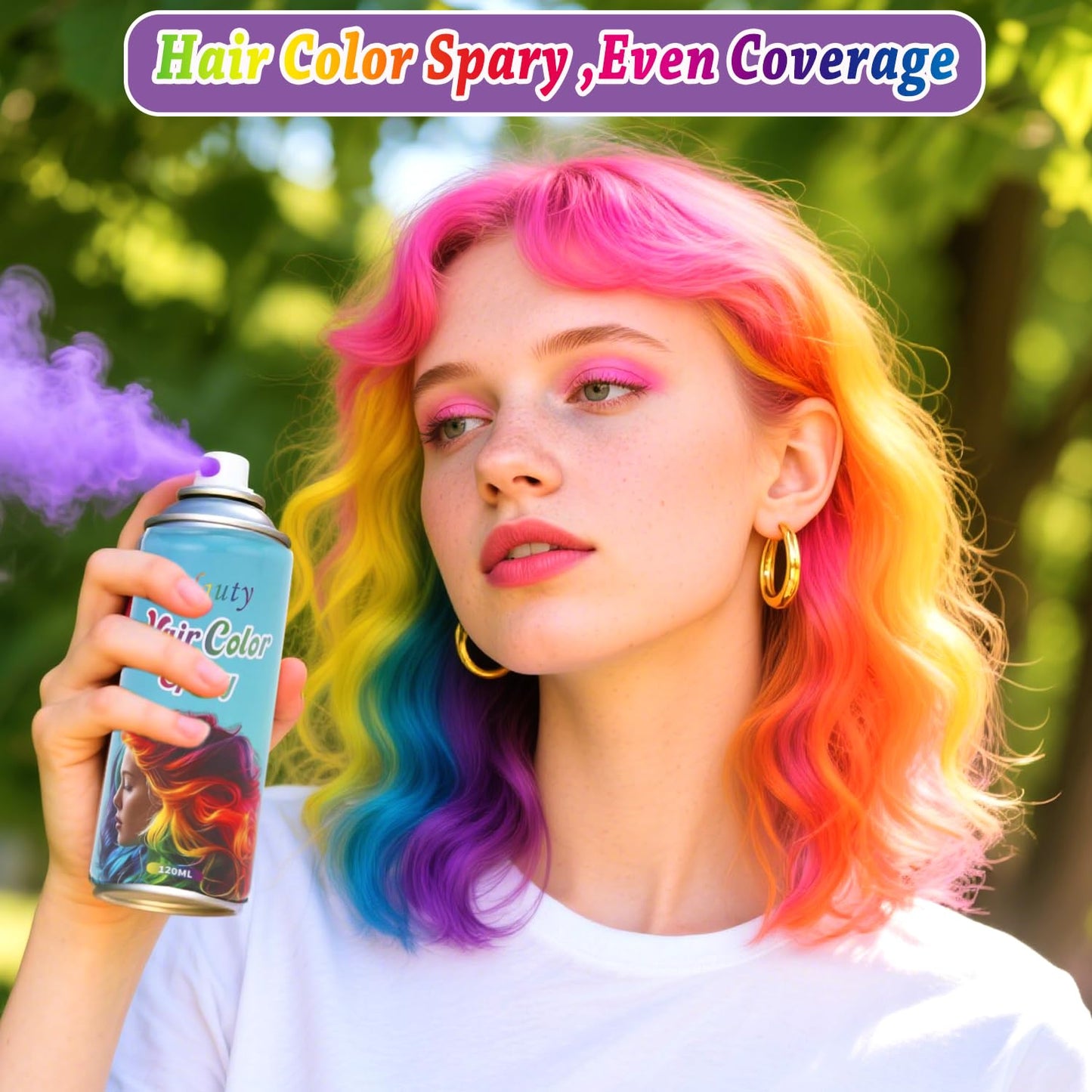 Gray Hair Spray, Temporary Hair Color Spray For Kids Women Men,Washable One-Time Use Hair Dye Wax, Non-Sticky Hair Coloring Pomades for Cosplay Party, Halloween DIY Crazy Hair Day (Gray)